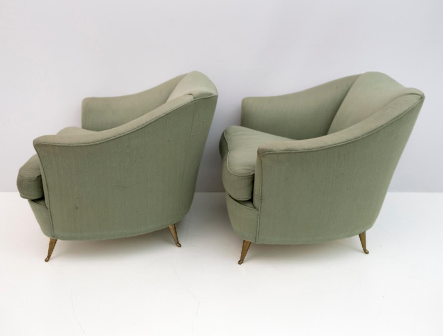 Gio Ponti Italian Sofa and Two Armchairs for Casa E Giardino, 1930s 8