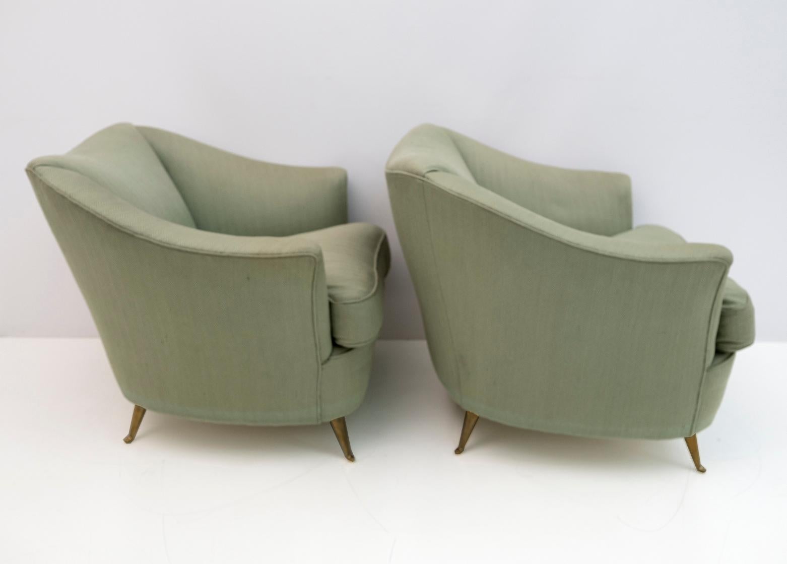 Gio Ponti Italian Sofa and Two Armchairs for Casa E Giardino, 1930s 10