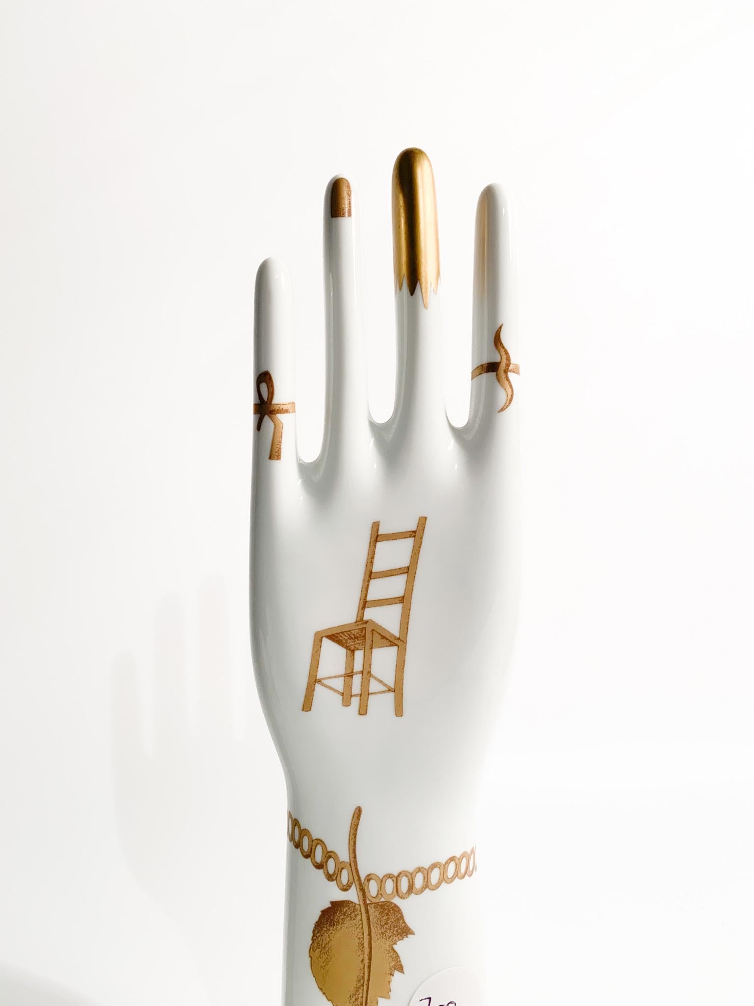 Porcelain Gio Ponti Italian Triumph Hand Re-edition by Richard Ginori