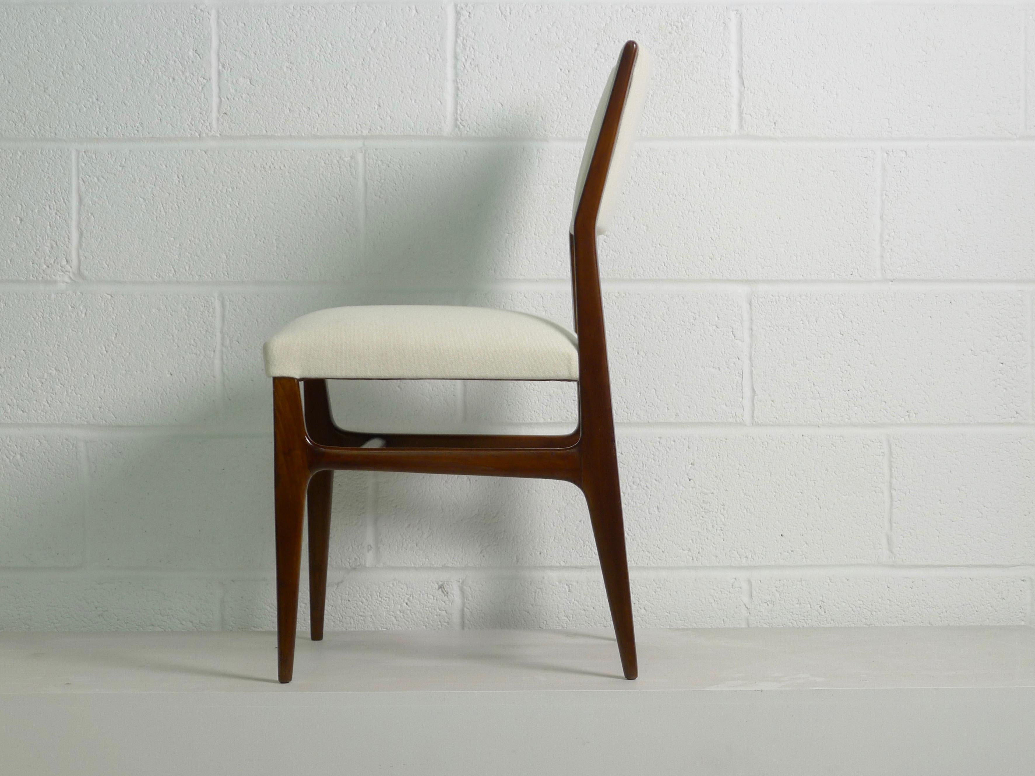 Italian Gio Ponti, Italy, 4 Dining Chairs for Singer & Sons, Model 116, 1950s