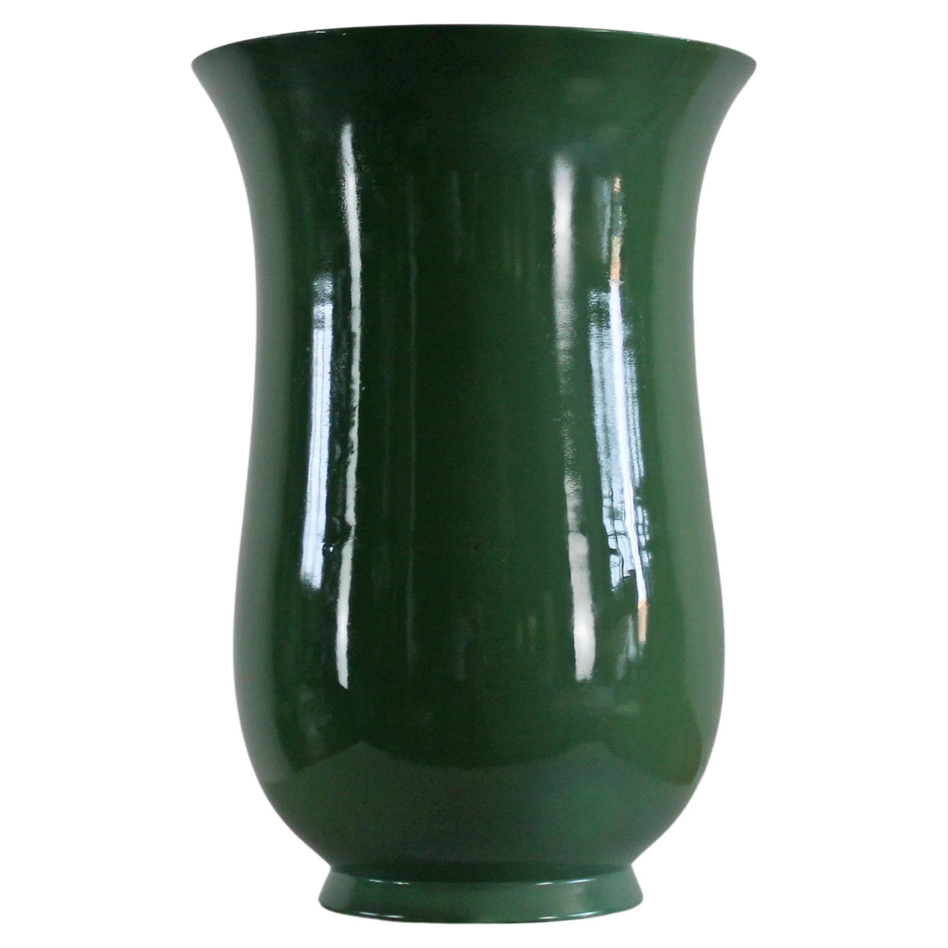 Gio Ponti Large Green Vase in Ceramic by Richard Ginori 1930s Italy