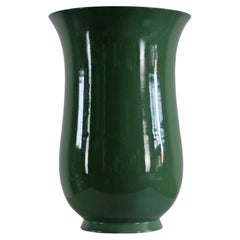 Gio Ponti Large Green Vase in Ceramic by Richard Ginori 1930s Italy