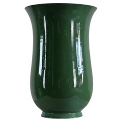 Vintage Gio Ponti Large Green Vase in Ceramic by Richard Ginori 1930s Italy