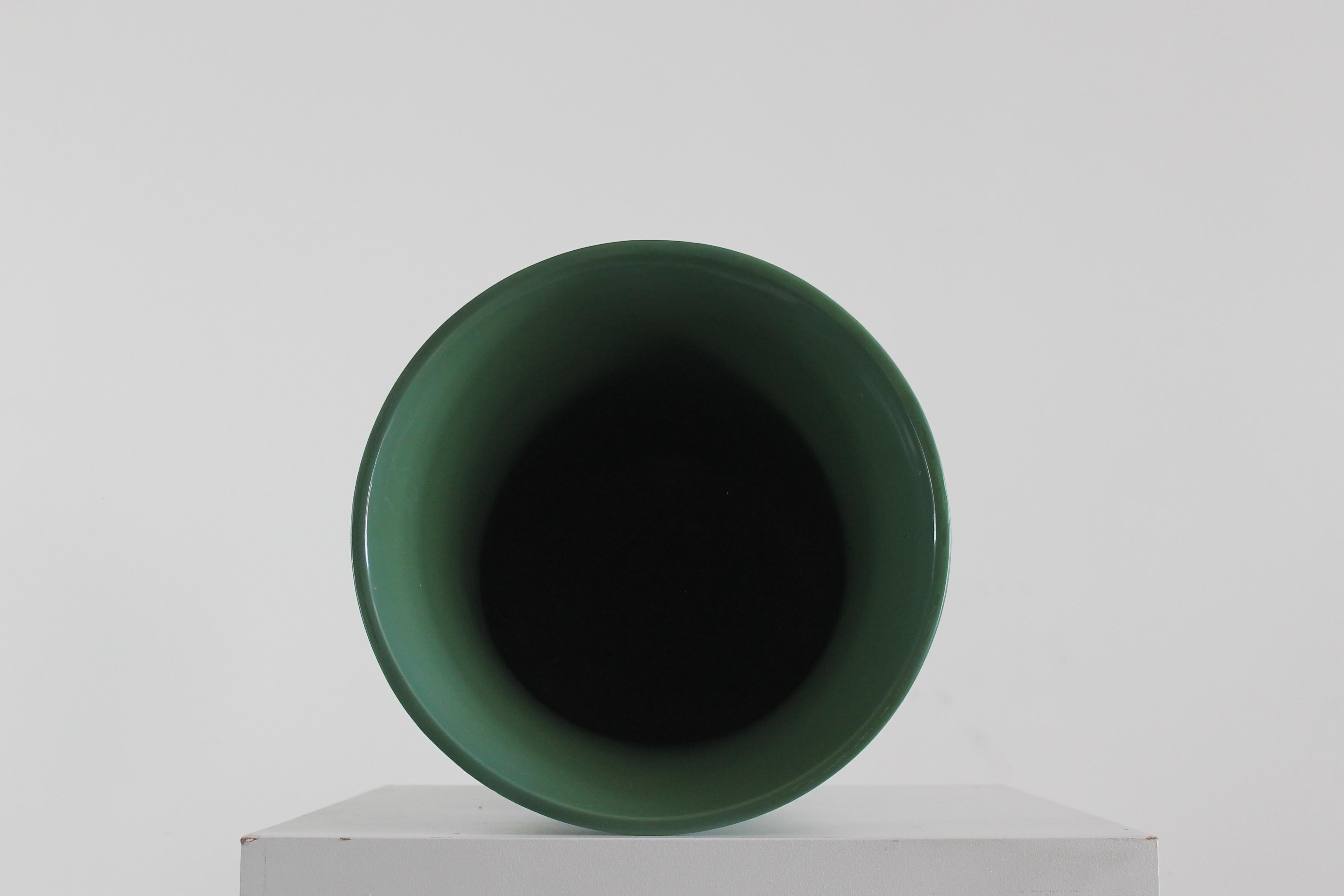 Mid-Century Modern Gio Ponti Large Green Vase in Ceramic by Richard Ginori 1930s 