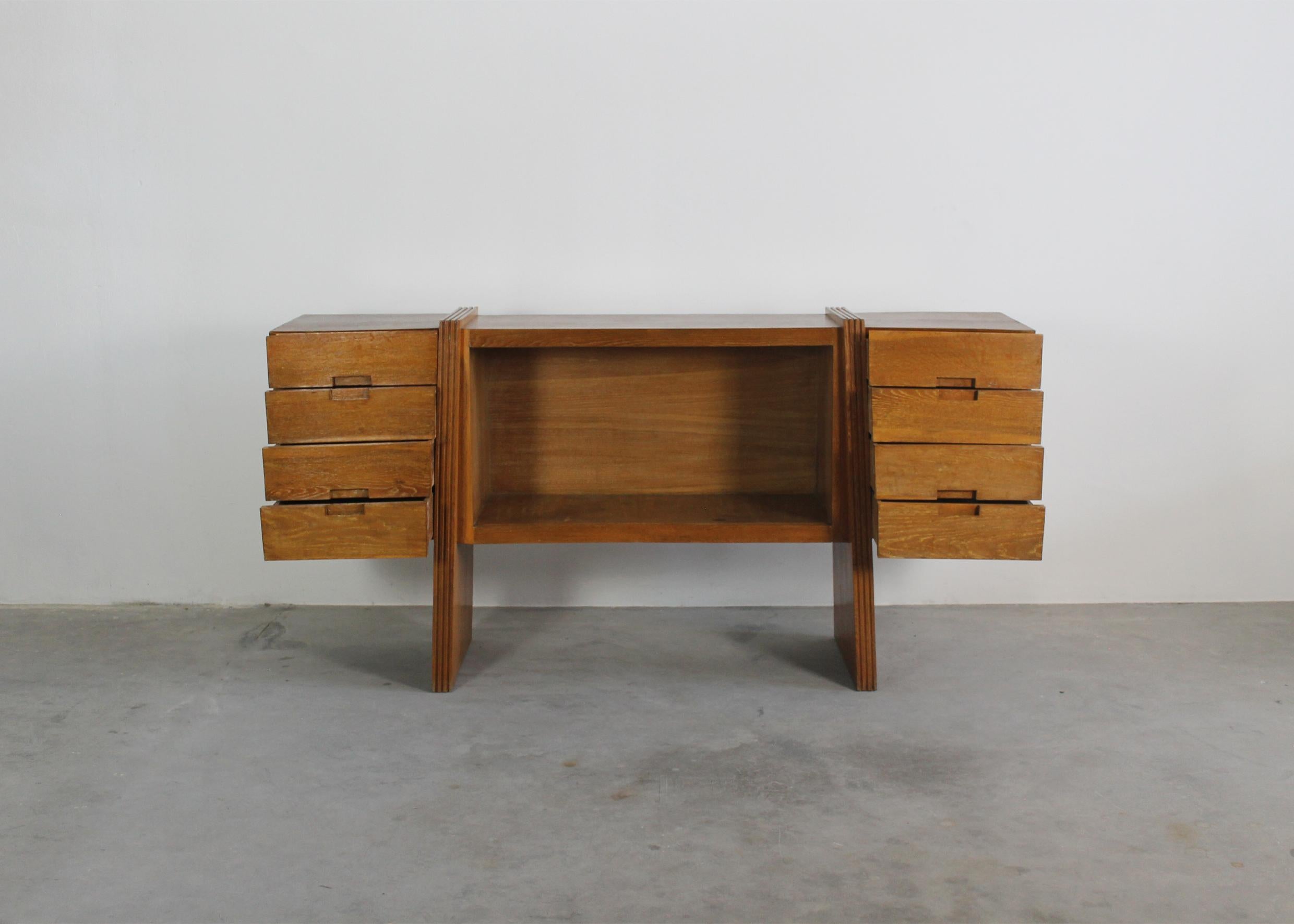 Mid-Century Modern Pier Luigi Colli Large Sideboard in Wood with Drawers Italian Manufacturer 1930s For Sale