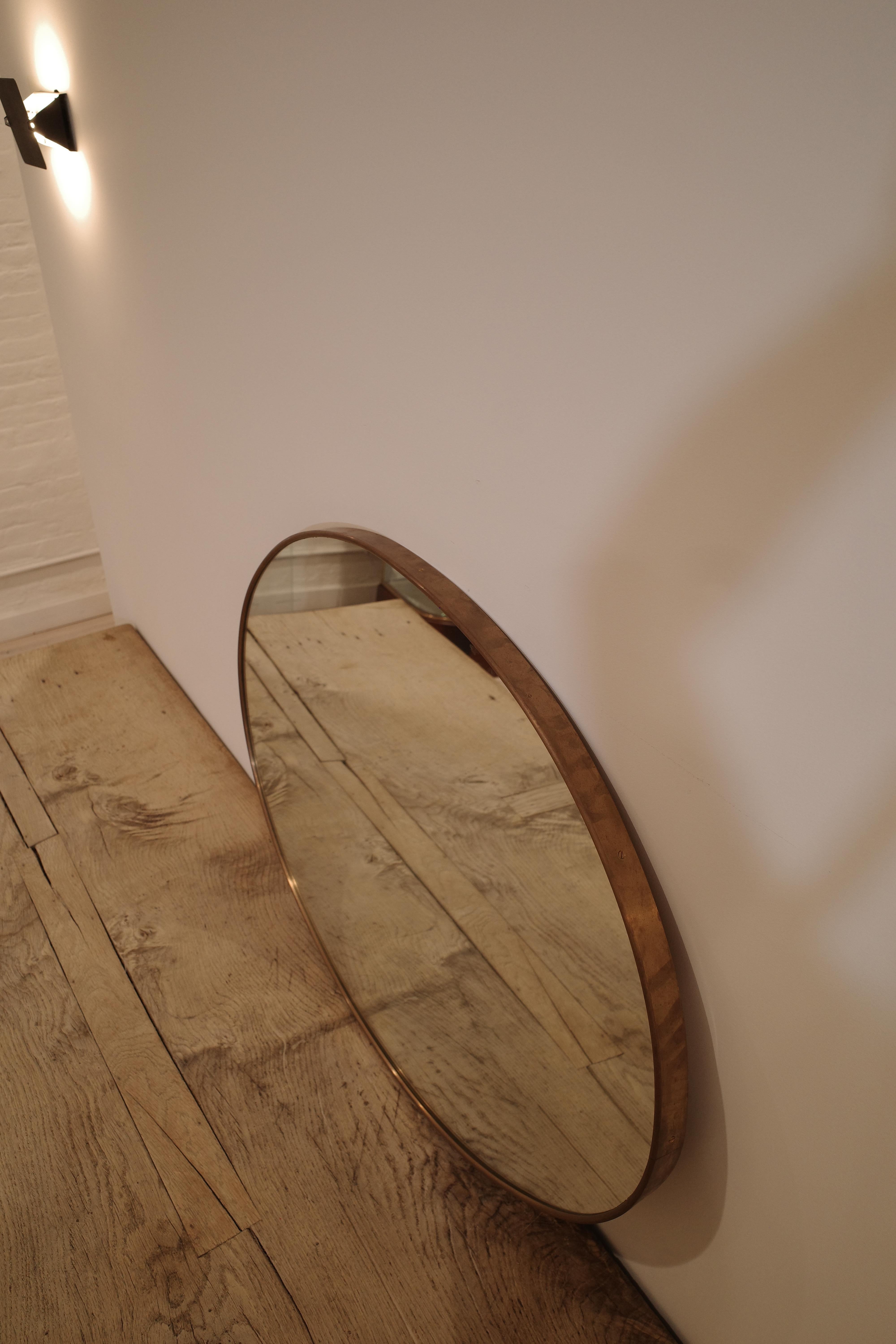 Italian Gio Ponti Large Wall Mirror by Fontana Arte For Sale