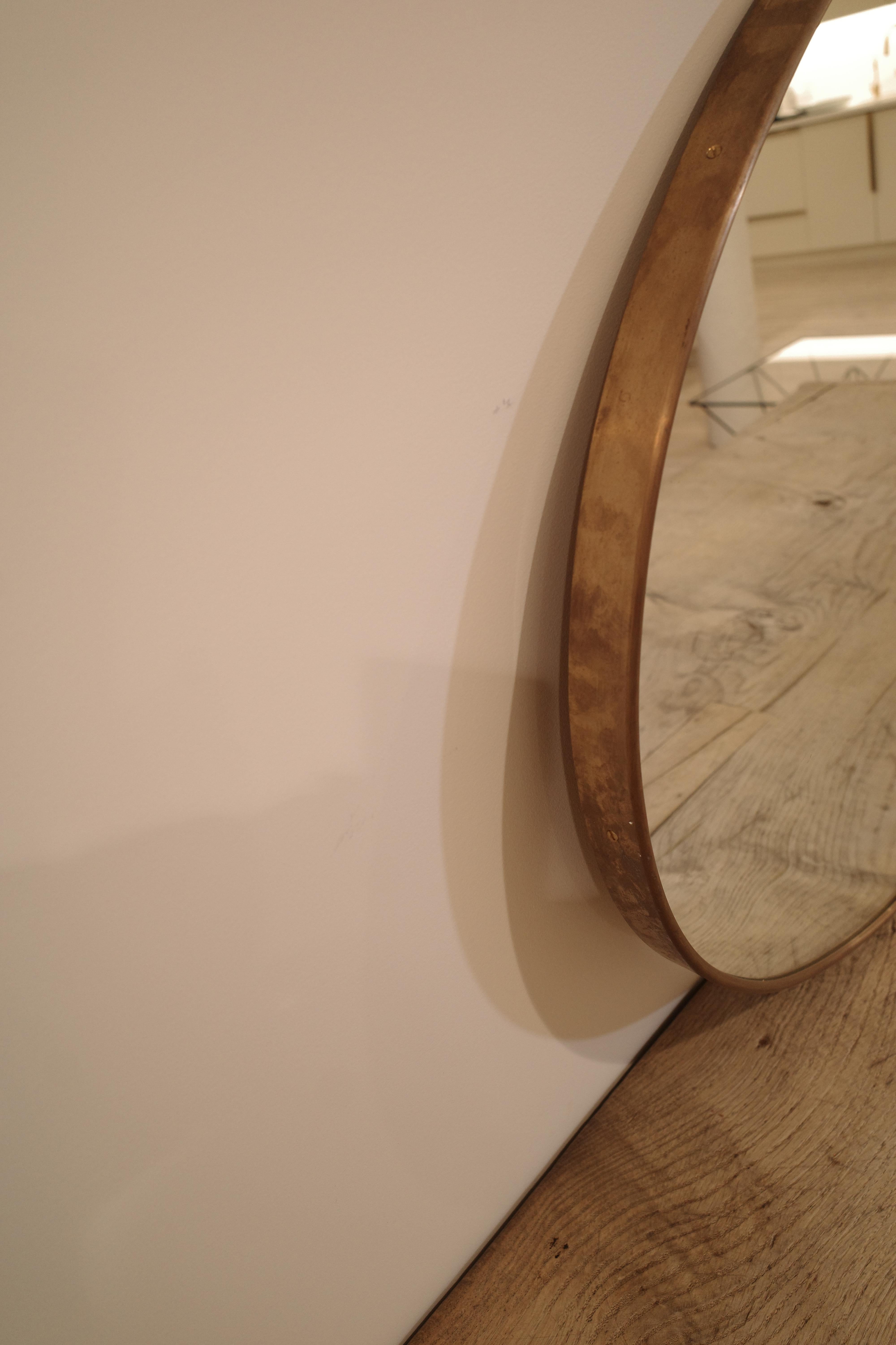 Gio Ponti Large Wall Mirror by Fontana Arte For Sale 1