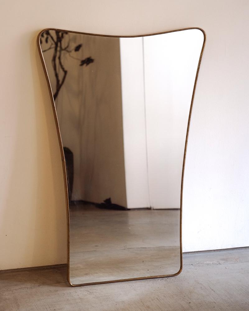 Gio Ponti Large Wall Mirror by Fontana Arte - I In Good Condition For Sale In New York, US