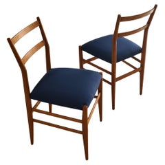 Gio Ponti "Leggera" (Leggera)  2 Sillas de Cassina 1951 Madera Recubrimiento Original, Italia