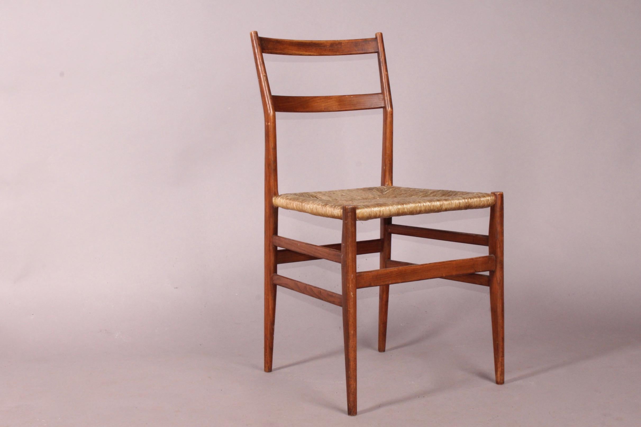 Straw Gio Ponti Leggera Chair, Italy, 1950s