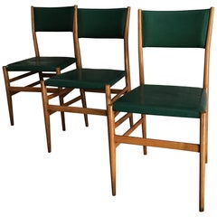 Gio Ponti “Leggera” Chairs by Cassina 1951 Wood Original Coating, Italy