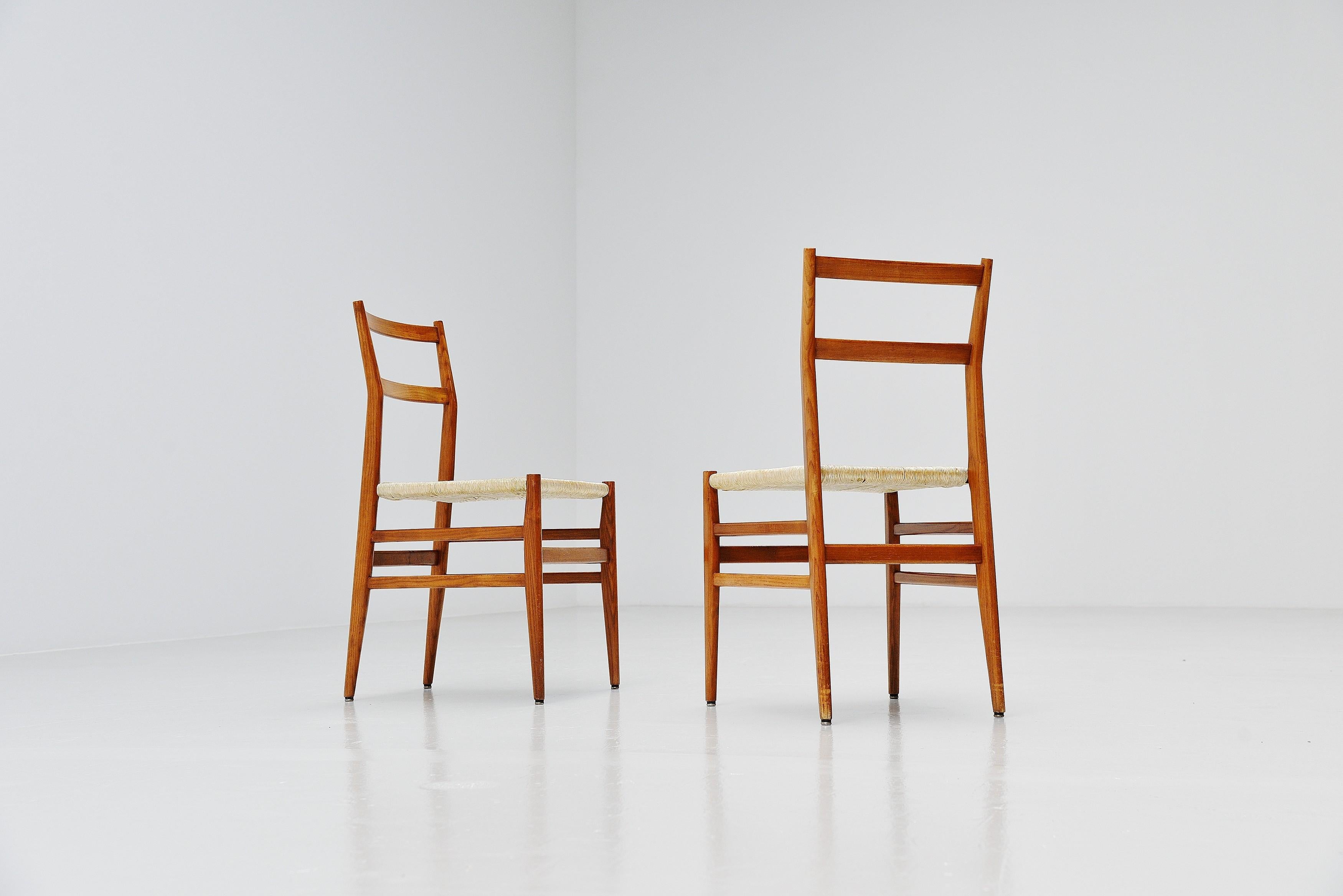 Ash Gio Ponti Leggera Chairs Cassina, Italy, 1952