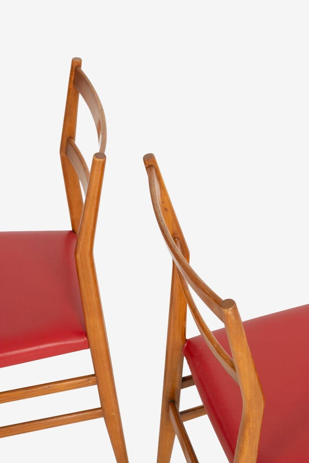 Gio Ponti Leggera Set di dieci sedie per Cassina in vendita 7