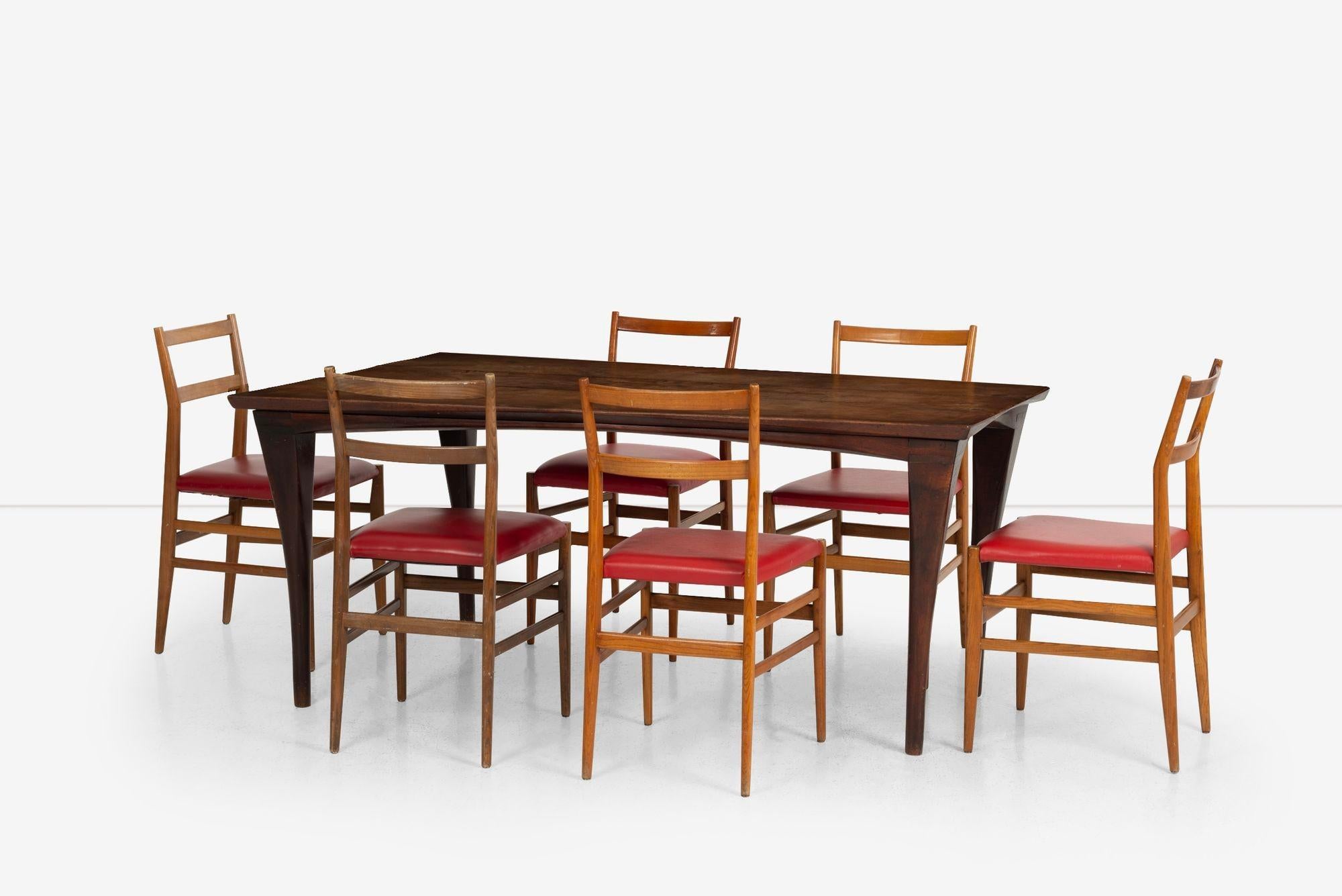 Italiano Gio Ponti Leggera Set di dieci sedie per Cassina in vendita
