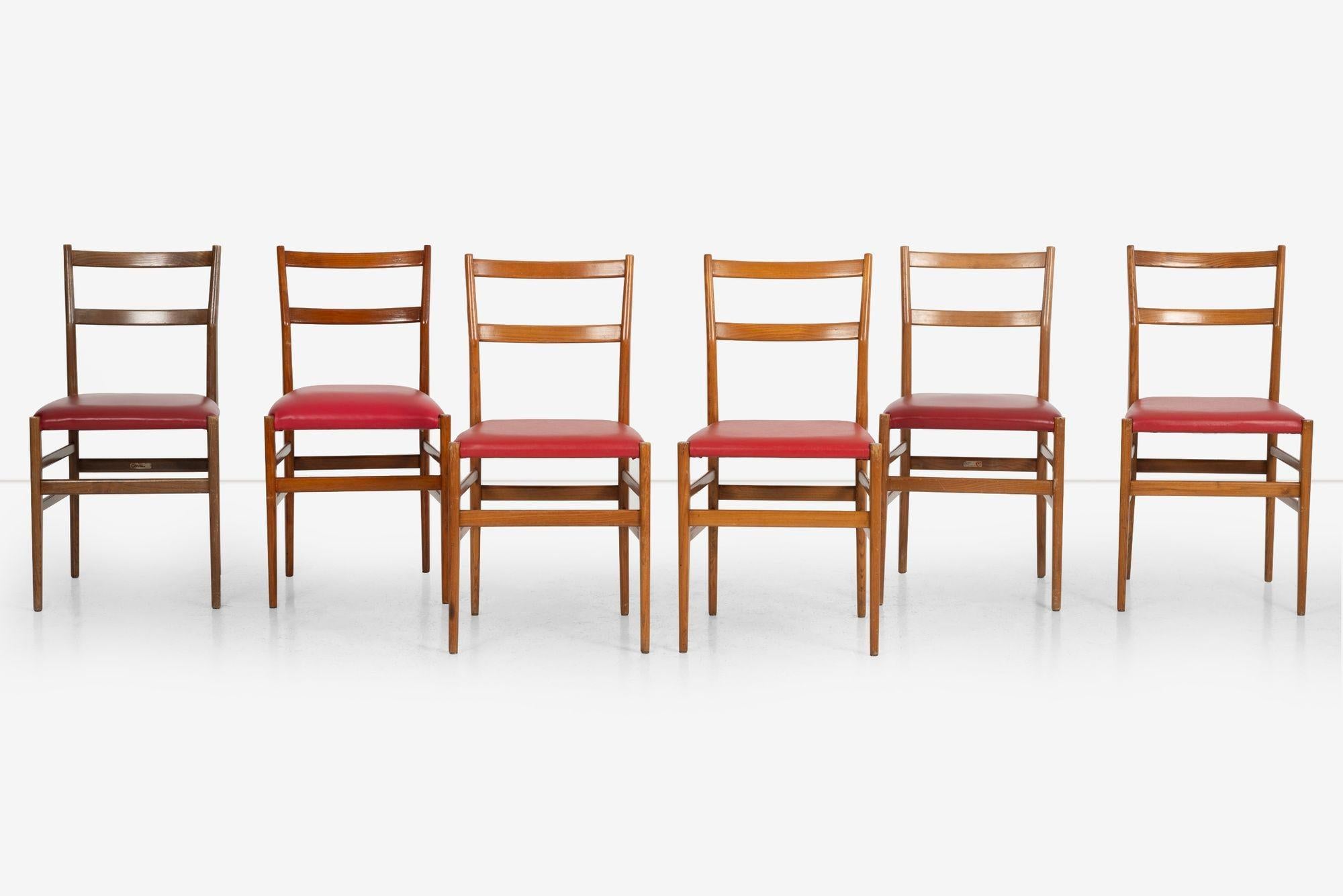 Gio Ponti Leggera Set di dieci sedie per Cassina In condizioni buone in vendita a Chicago, IL