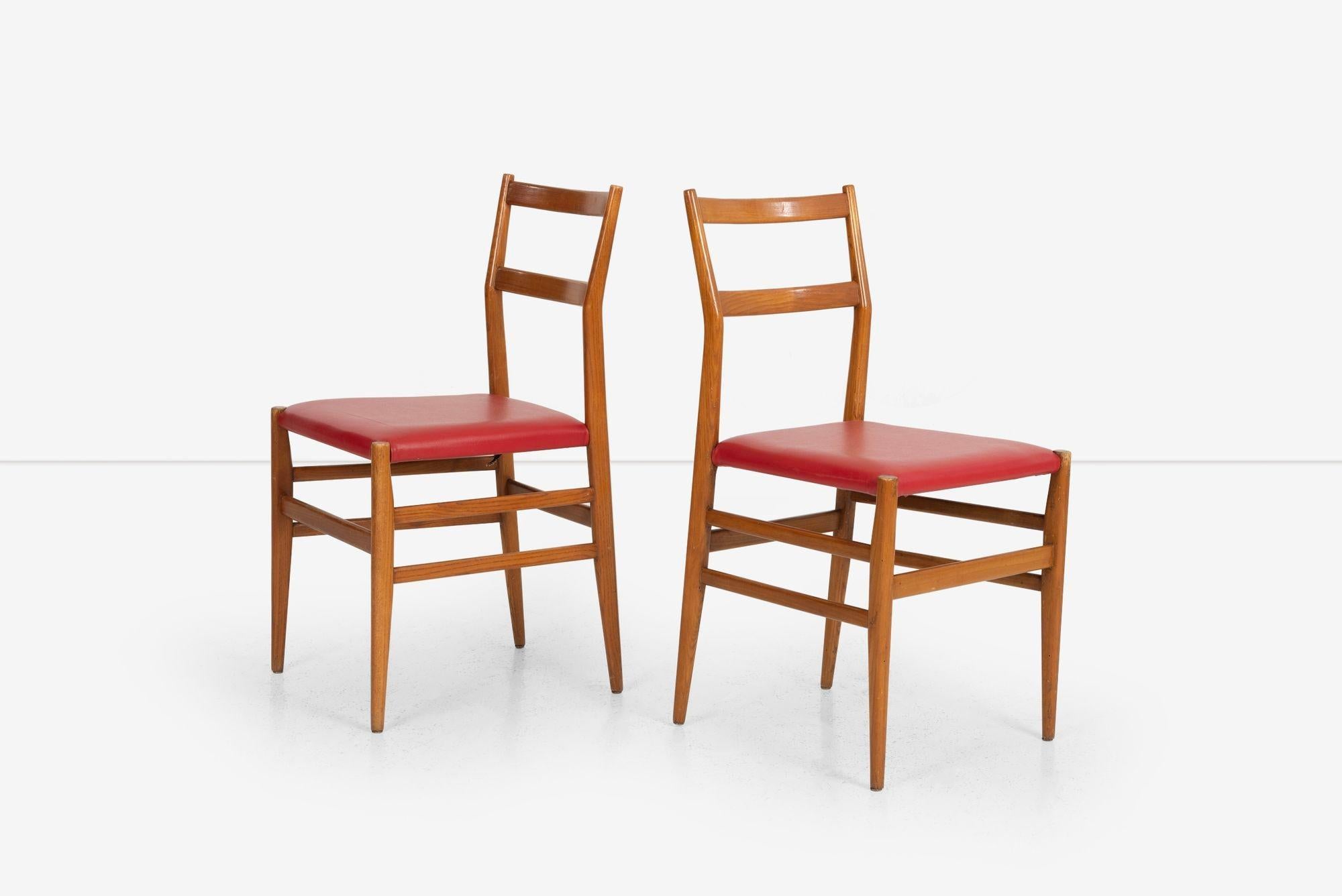 Metà XX secolo Gio Ponti Leggera Set di dieci sedie per Cassina in vendita
