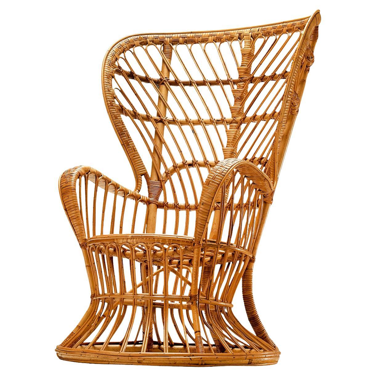 Gio Ponti & Lio Carminati 'Biancamano' Lounge Chair in Cane 