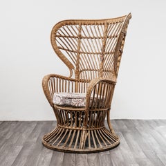 Gio Ponti Lio Carminati Bonacina Wicker Armchair Mid-Century Design 1950s