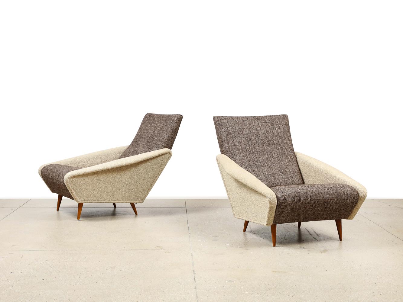 Hand-Crafted Gio Ponti Lounge Chairs For Sale