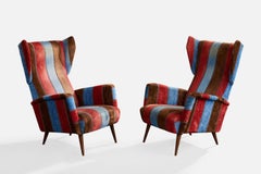 Gio Ponti, Sedie da salotto, Velluto, Wood, Italia, anni '50