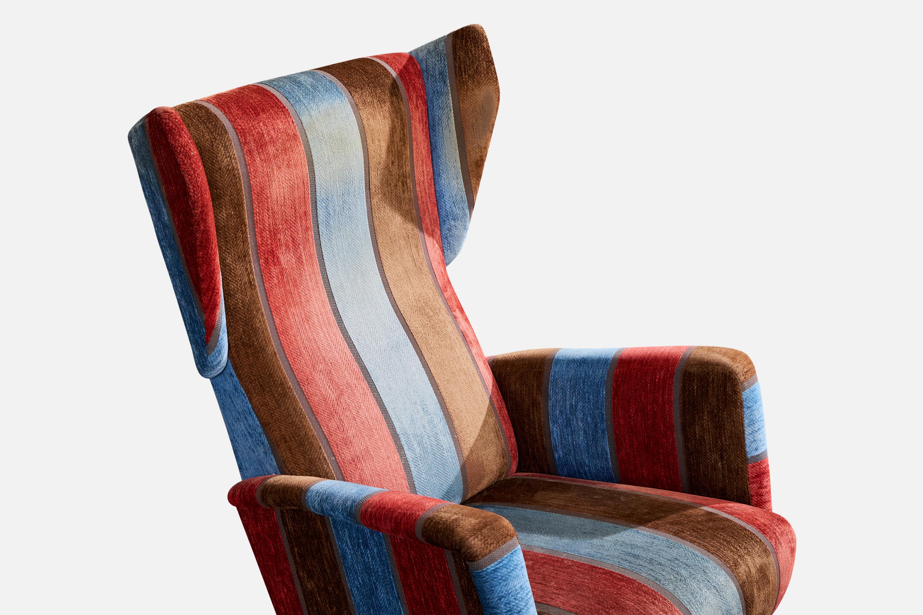 Gio Ponti, Lounge-Stühle, Samt, Holz, Italien, 1950er Jahre im Angebot 2