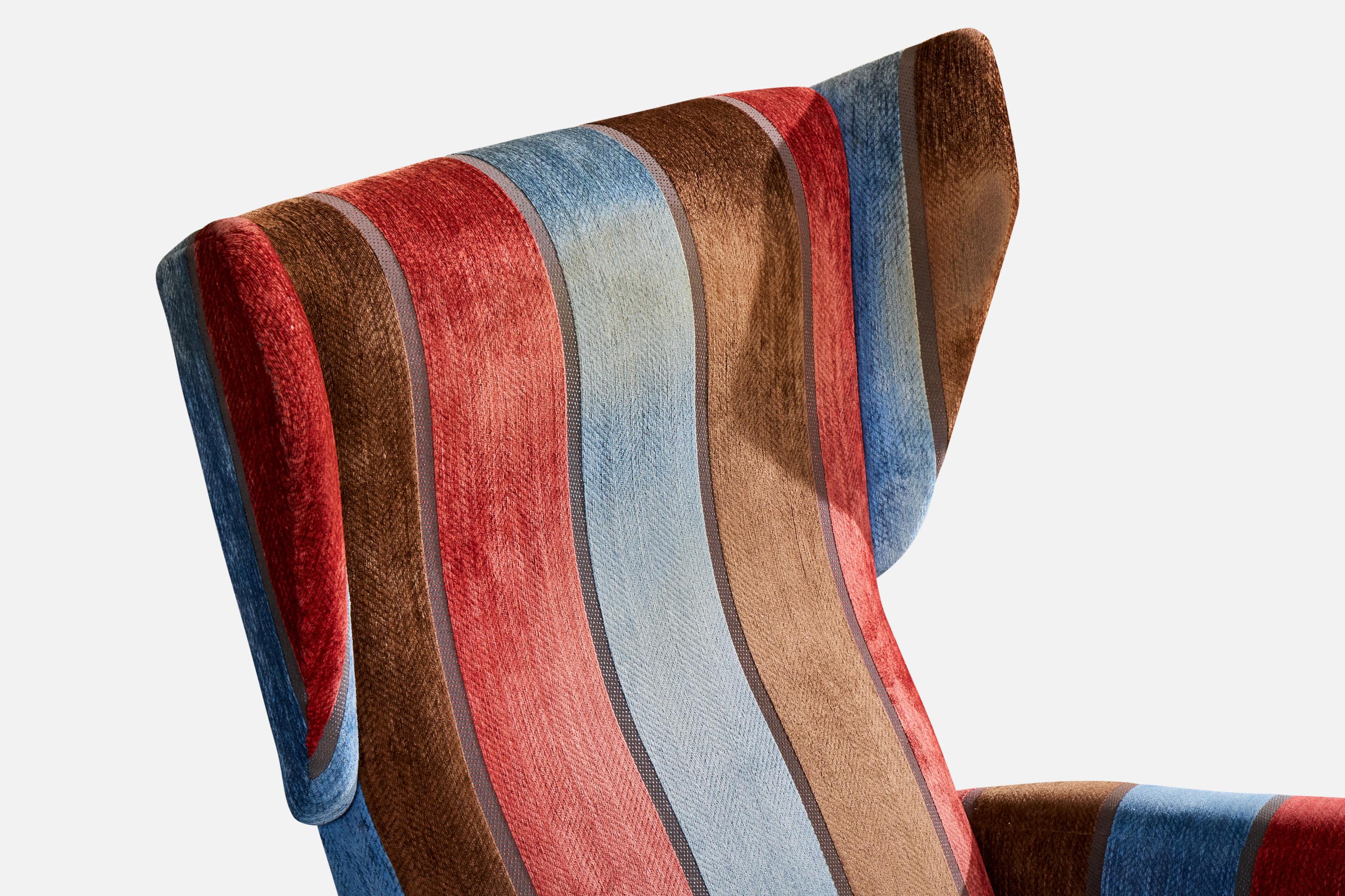 Gio Ponti, Lounge-Stühle, Samt, Holz, Italien, 1950er Jahre im Angebot 3