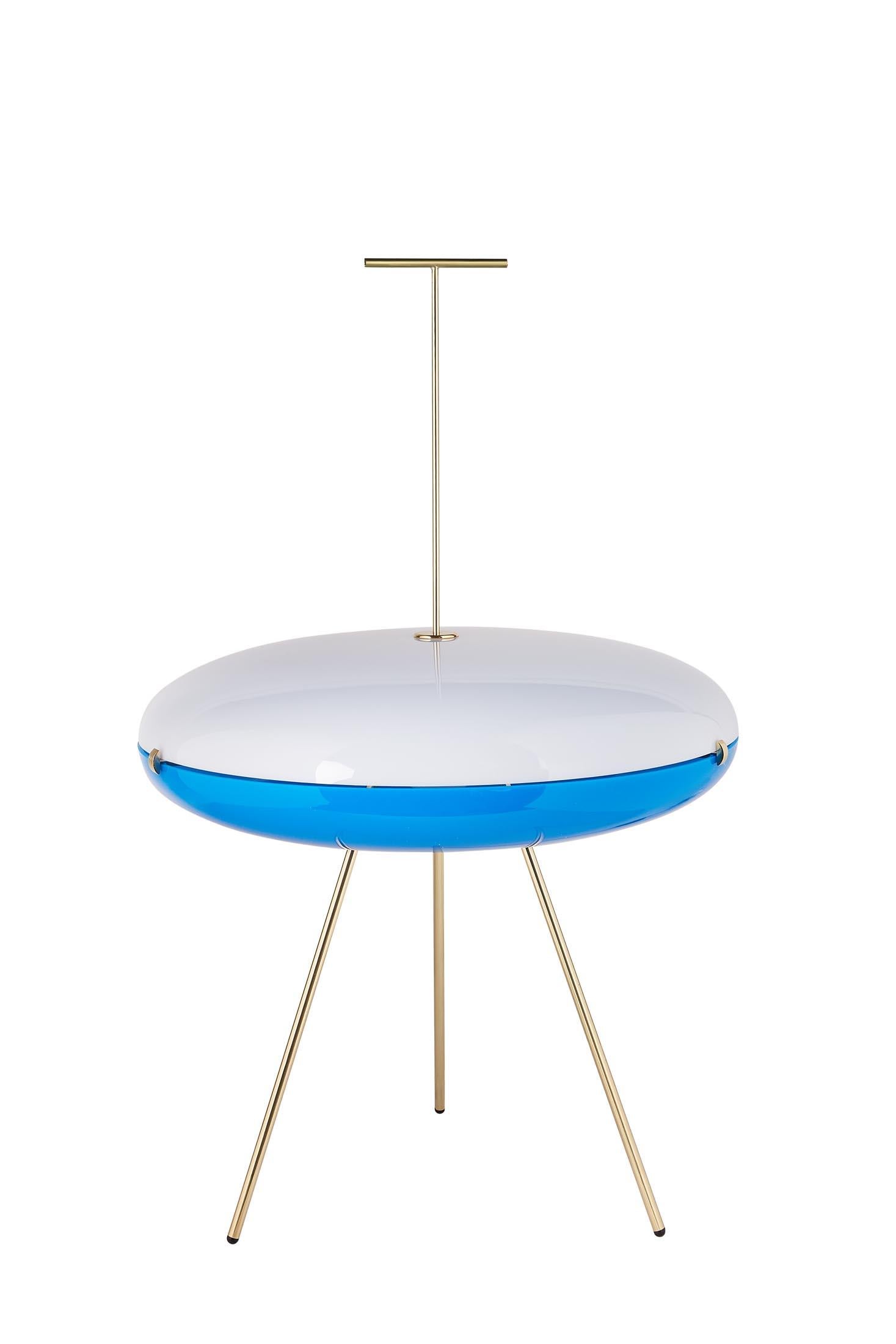 Lampada da terra 'Luna Orizzontale' di Gio Ponti in nichel satinato per Tato Italia in vendita 1