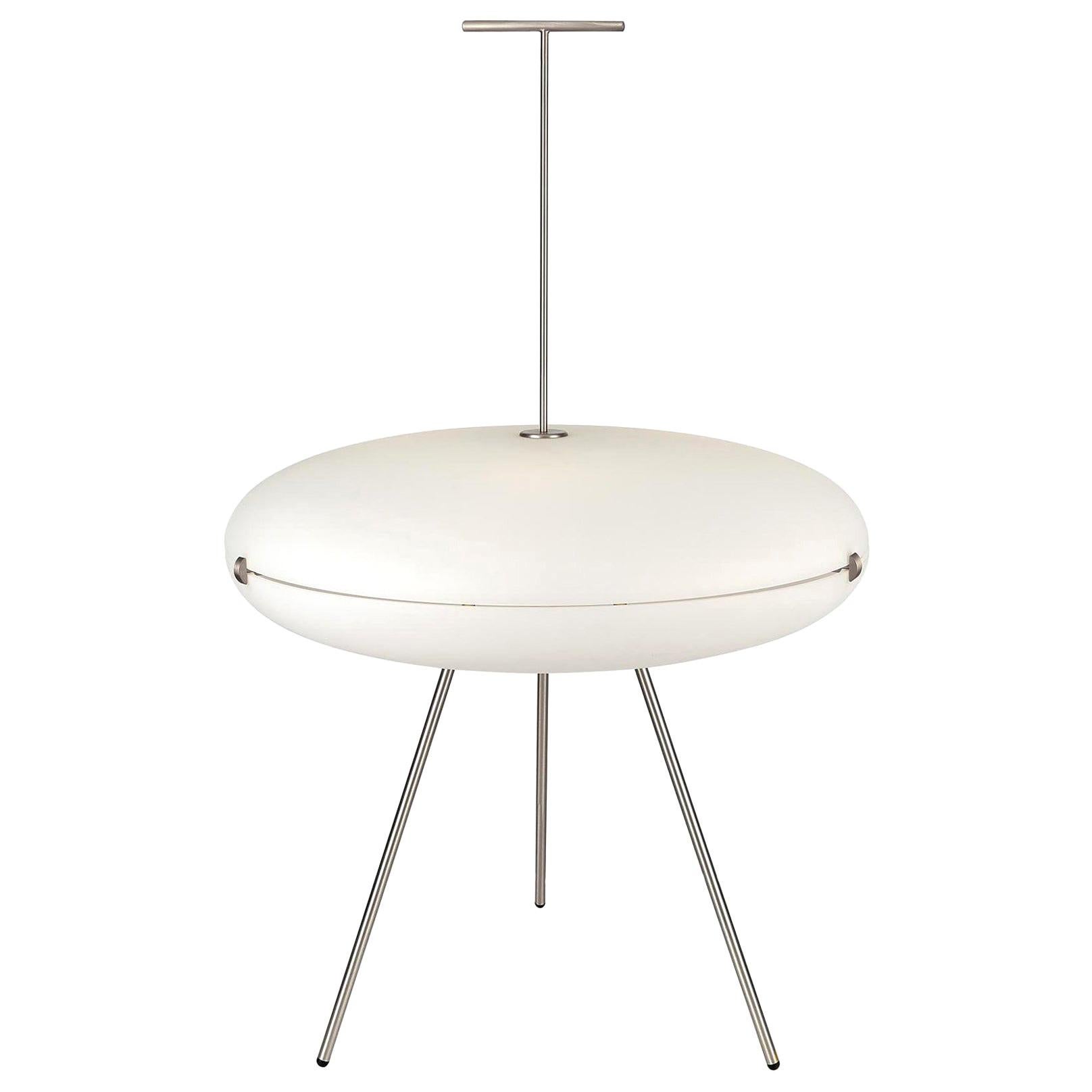 Gio Ponti 'Luna Orizzontale' Floor Lamp in Satin Nickel for Tato Italia