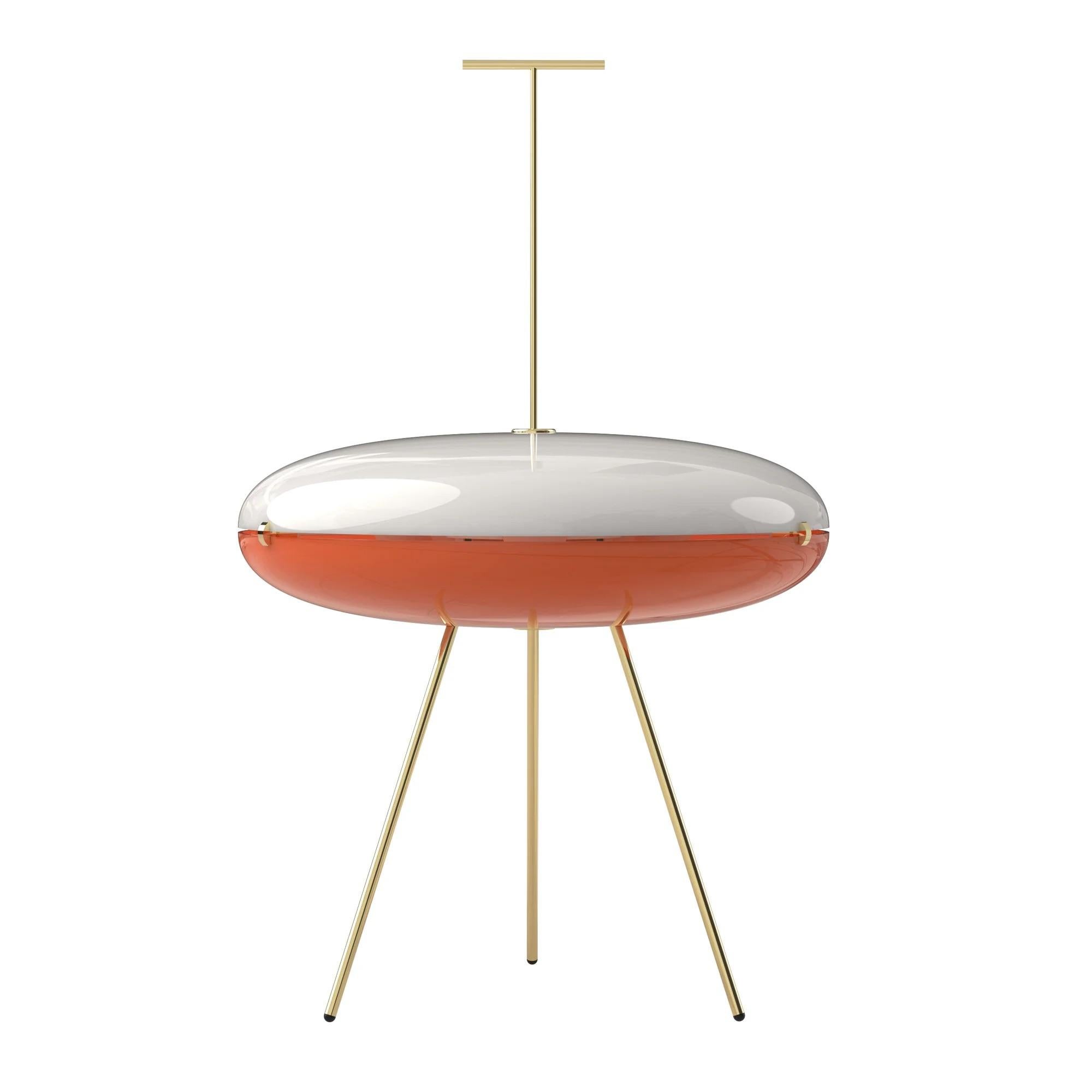 Gio Ponti 'Luna Orizzontale' Floor Lamp in Satin Brass for Tato Italia For Sale 3