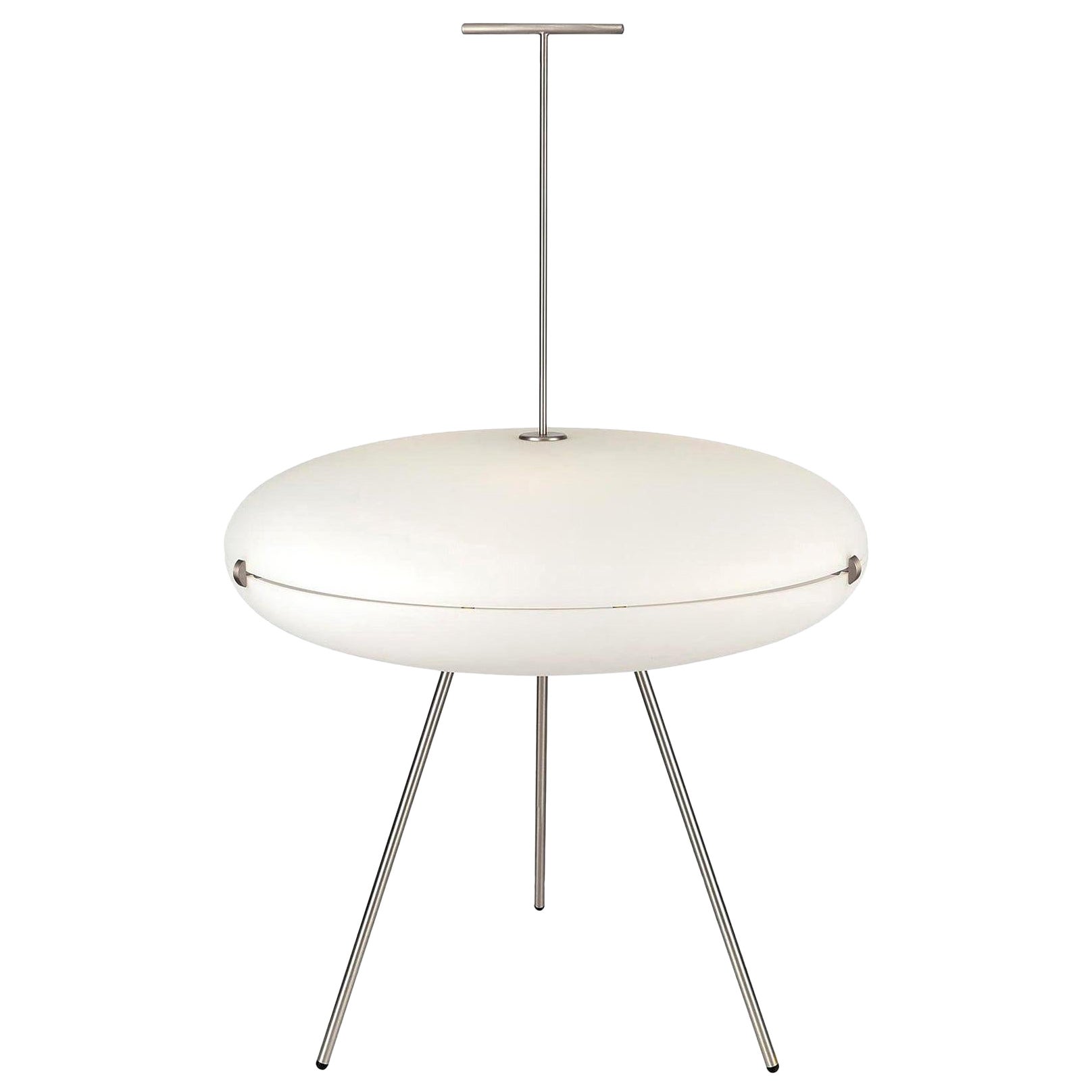 Gio Ponti 
Luna Orizzontale
 Floor Lamp in Satin Nickel for Tato Italia For Sale