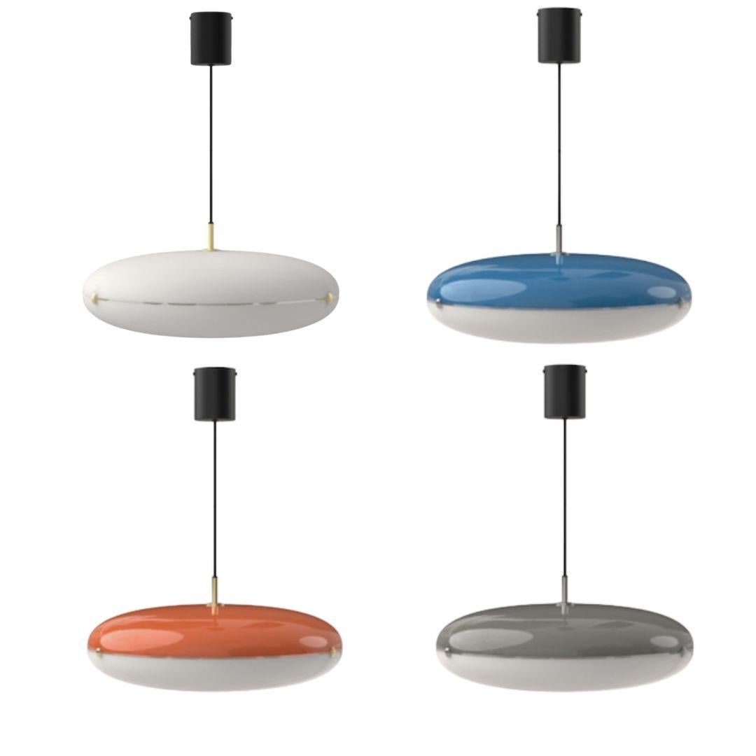 Acrylic Gio Ponti 'Luna Sospensione' Pendant Lamp in Nickel for Tato Italia For Sale
