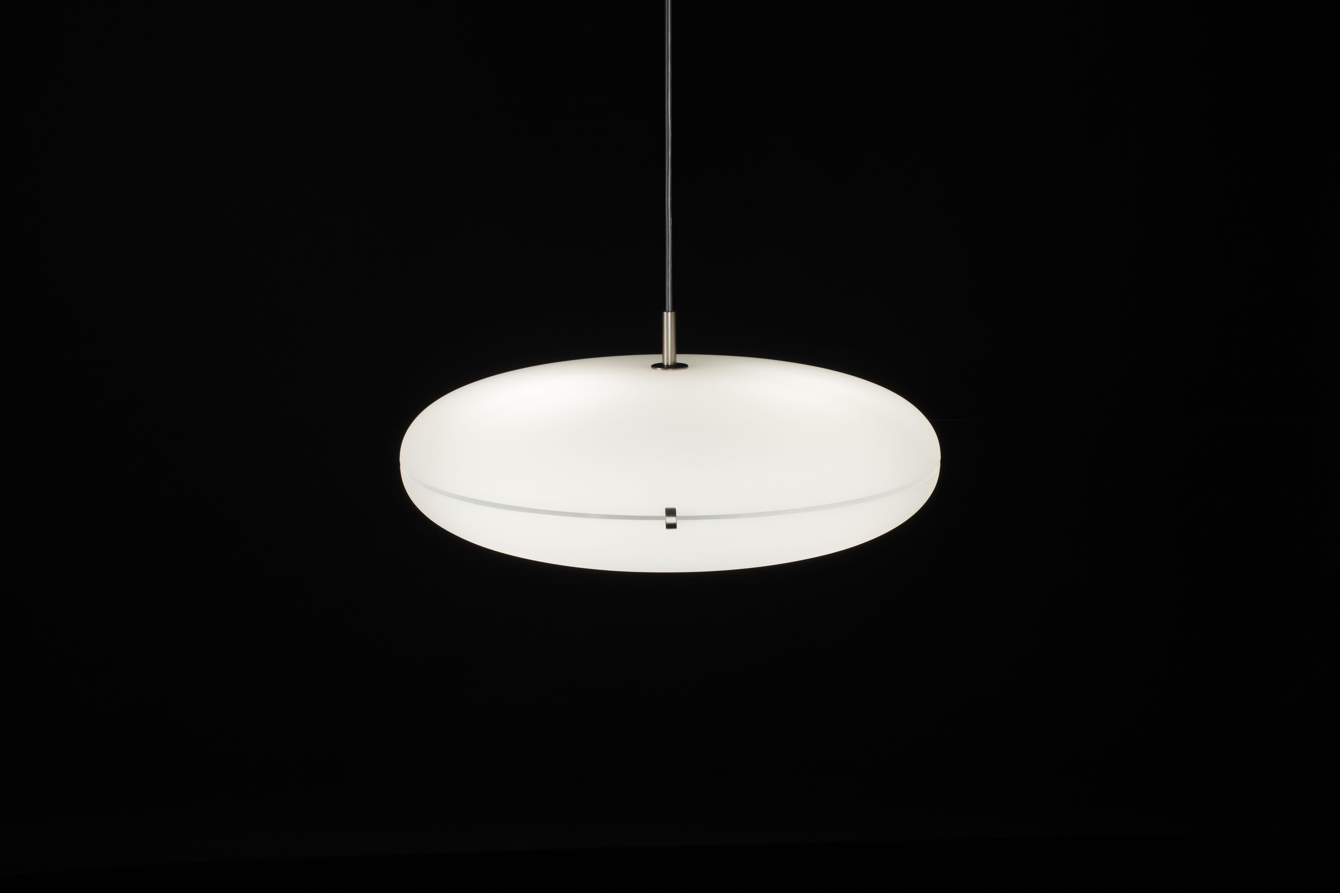 Mid-Century Modern Gio Ponti Suspension Luna en laiton pour Tato Italia en vente