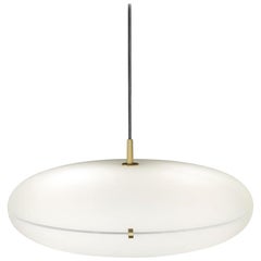 Gio Ponti Luna Suspension Lamp in Brass