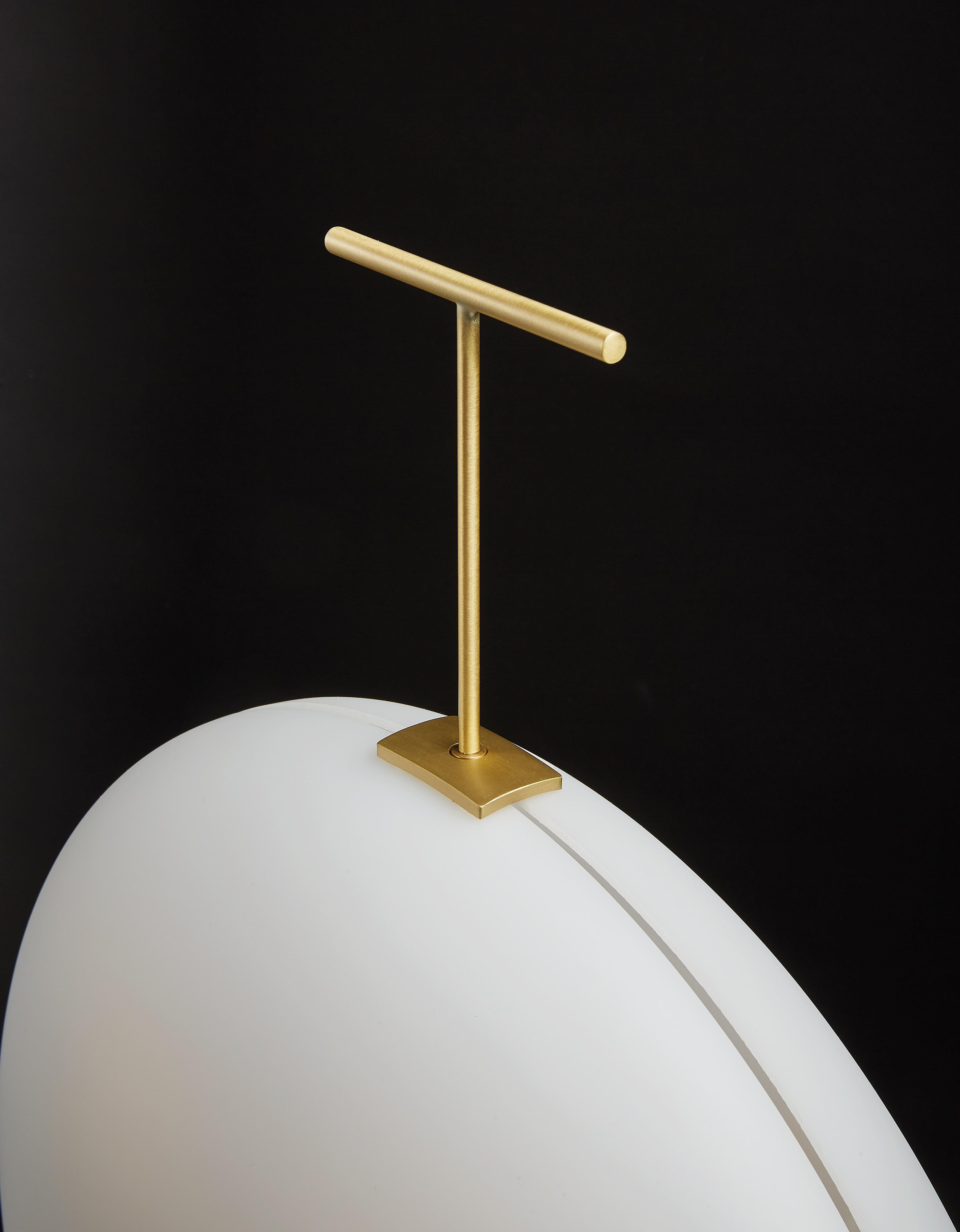Italian Gio Ponti Luna Verticale Floor Lamp in Brass for Tato Italia For Sale
