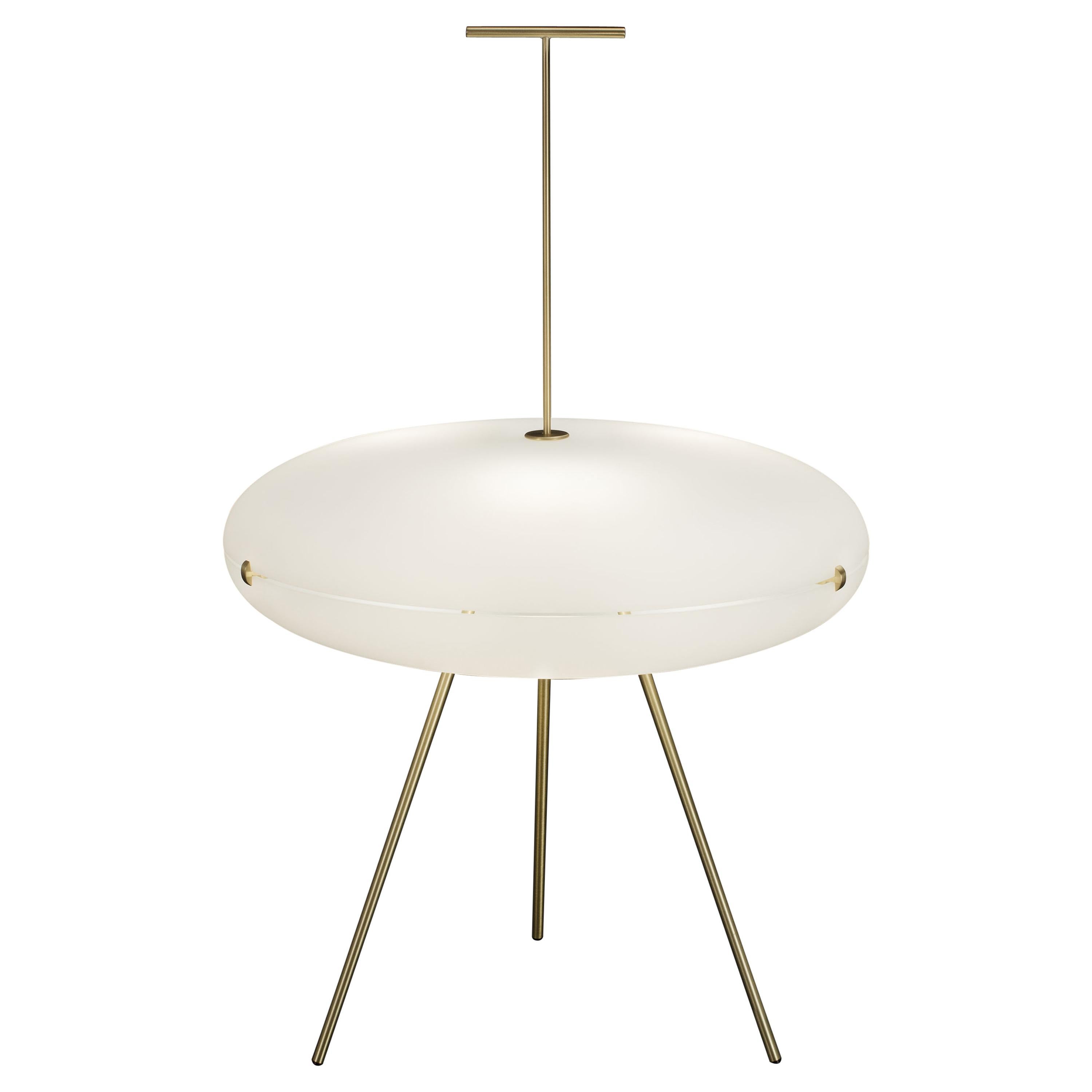 Acrylic Gio Ponti Luna Verticale Floor Lamp in Brass for Tato Italia For Sale