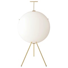 Gio Ponti Luna Verticale Floor Lamp in Brass for Tato Italia