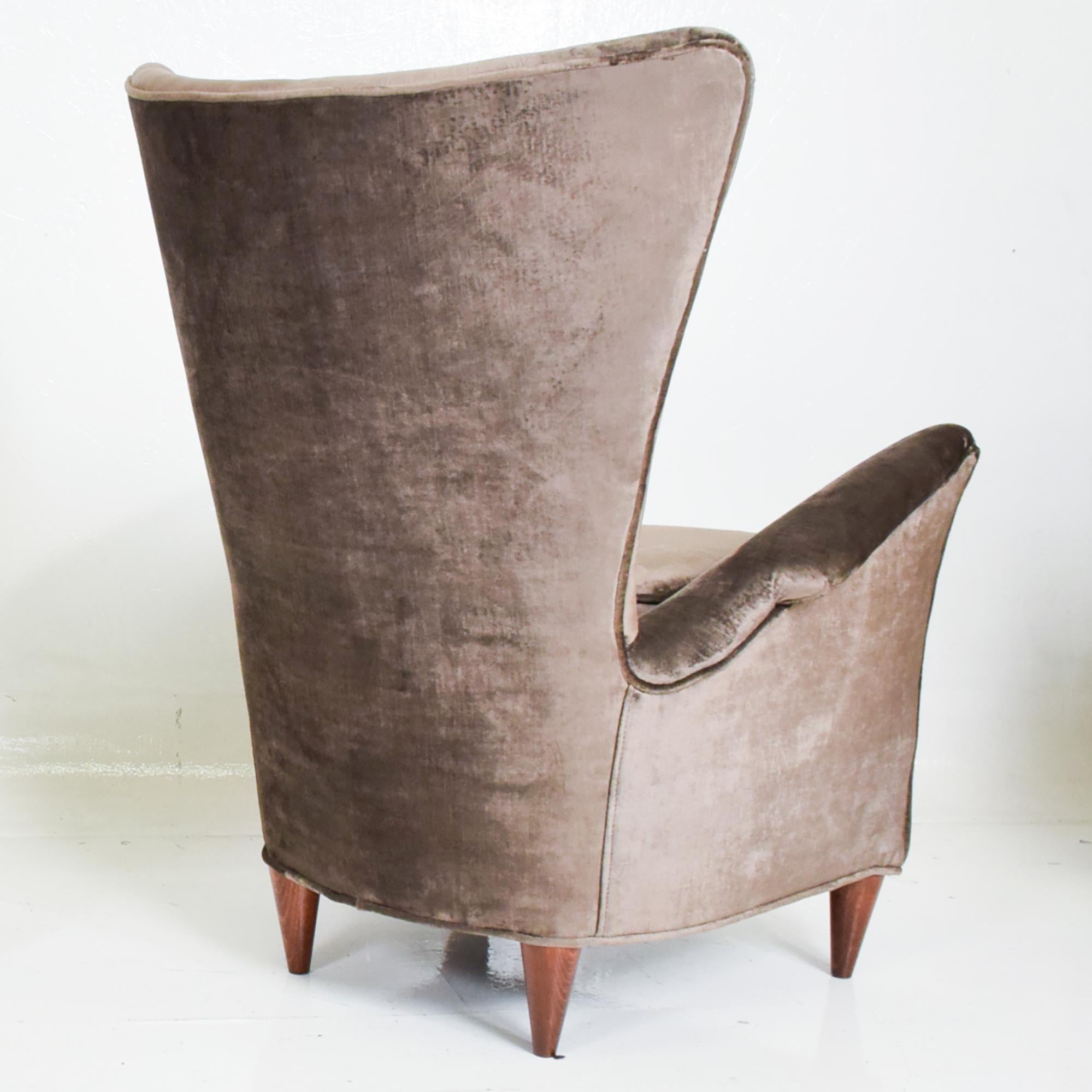 Mid-Century Modern Gio Ponti Luxury Lounge Arm Chair Pair from Hotel Bristol Merano, Italy 1950s