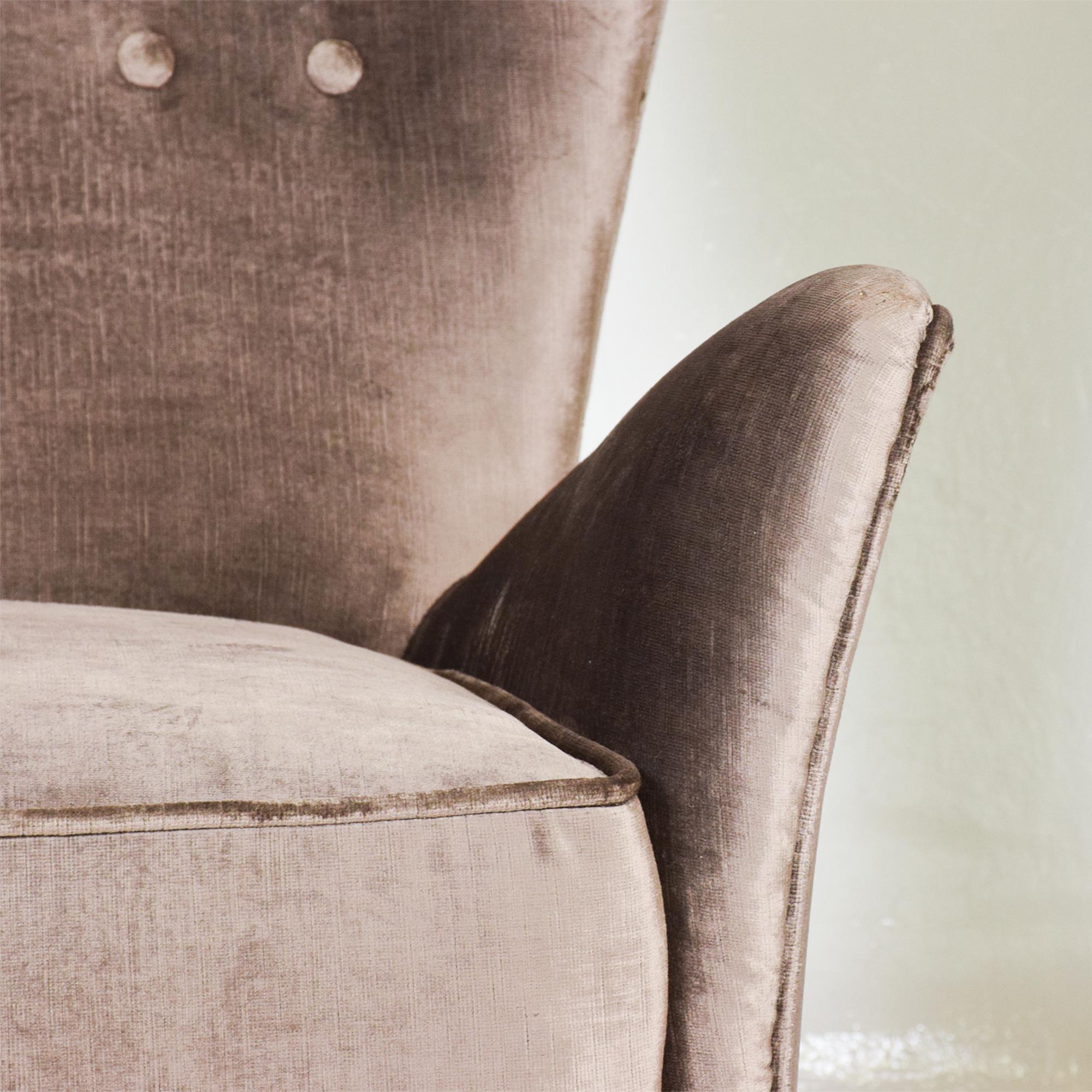 Gio Ponti Luxury Lounge Arm Chair Pair from Hotel Bristol Merano, Italy 1950s 2