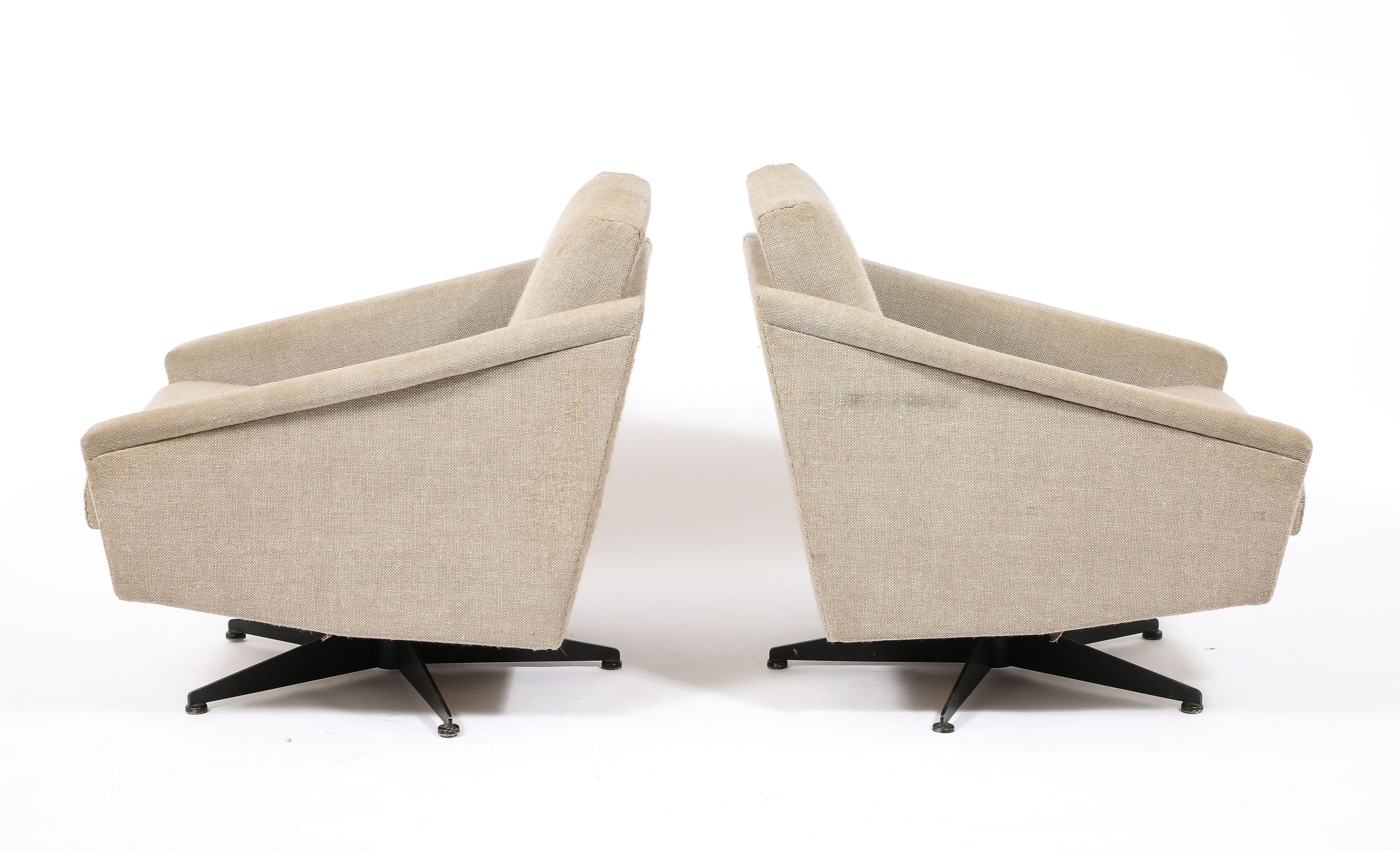 Fauteuils pivotants de Gio Ponti (Manner), Italie, années 1950 Bon état - En vente à New York, NY
