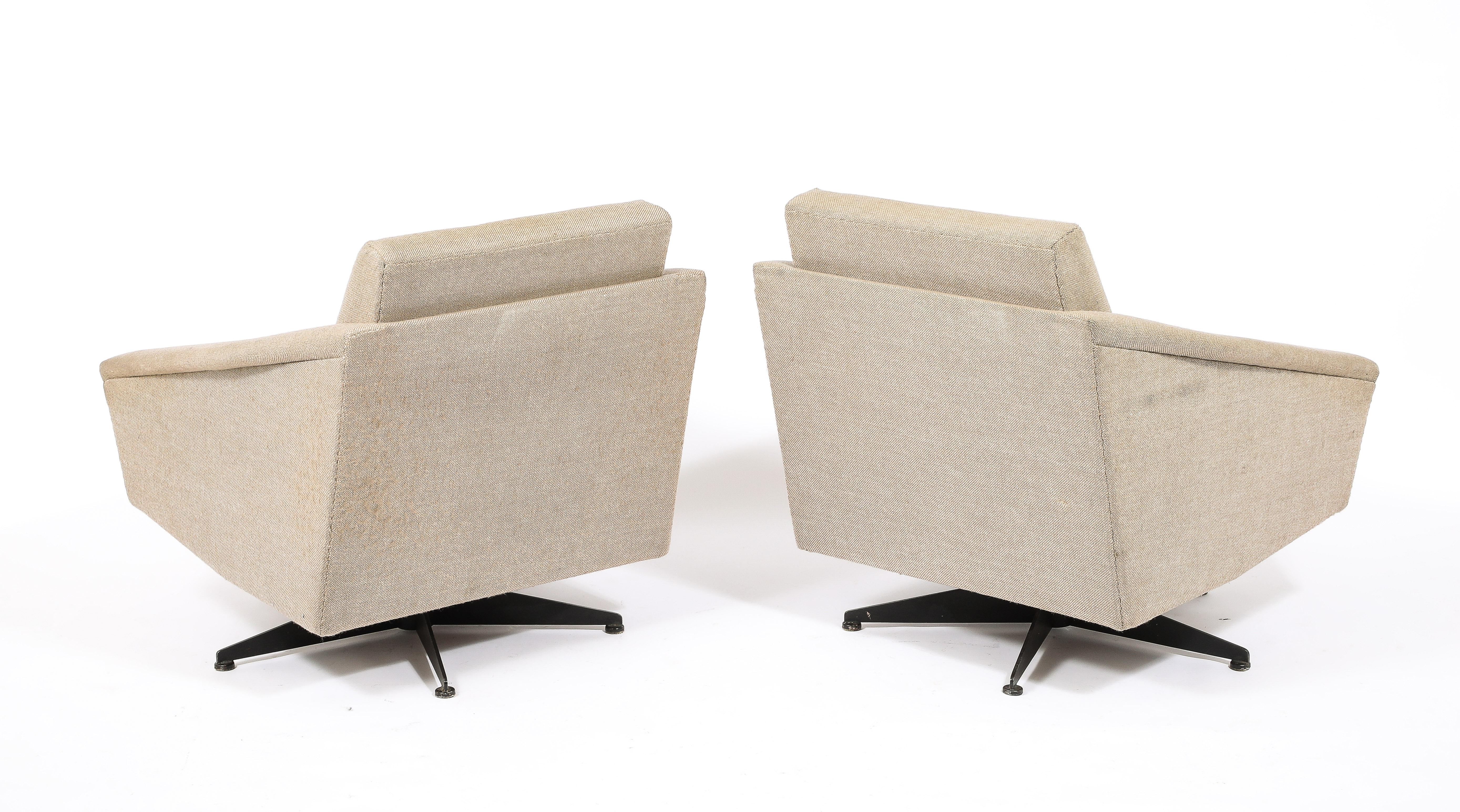 20ième siècle Fauteuils pivotants de Gio Ponti (Manner), Italie, années 1950 en vente