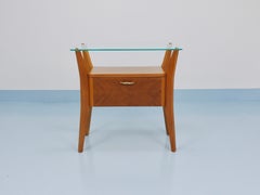 Table de chevet en érable et noyer de Gio Ponti, La Permanente Mobili Cantù, années 1940