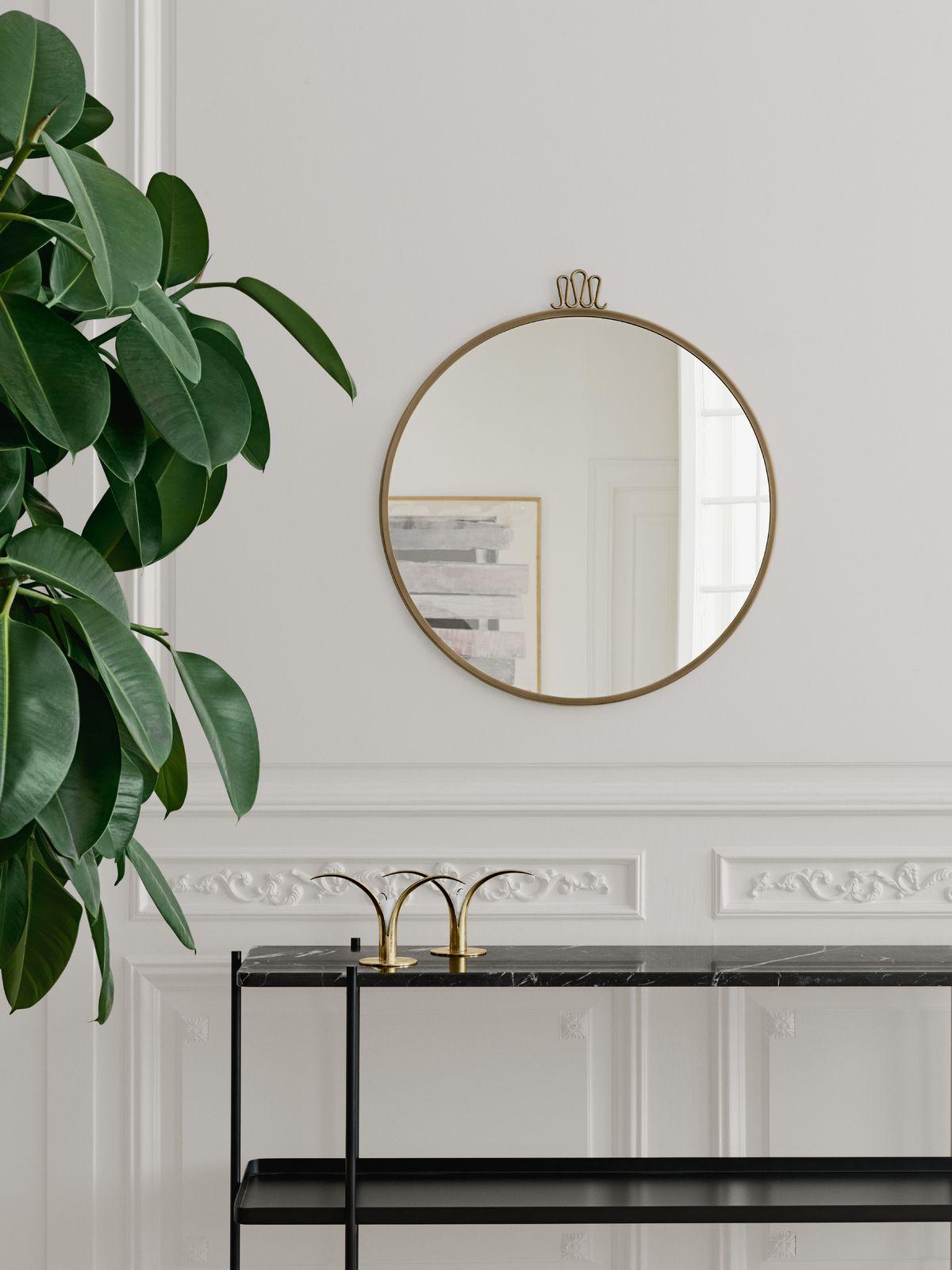 Brass Gio Ponti Medium Randaccio Mirror For Sale