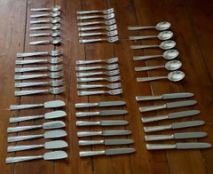 Gio Ponti,  Mid-century, un set complet de couverts pour 6 personnes, Arthur Krupp, 48 pièces