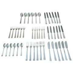 Gio Ponti,  Mid-century, a complete cutlery set for 6, Arthur Krupp, 48 pieces