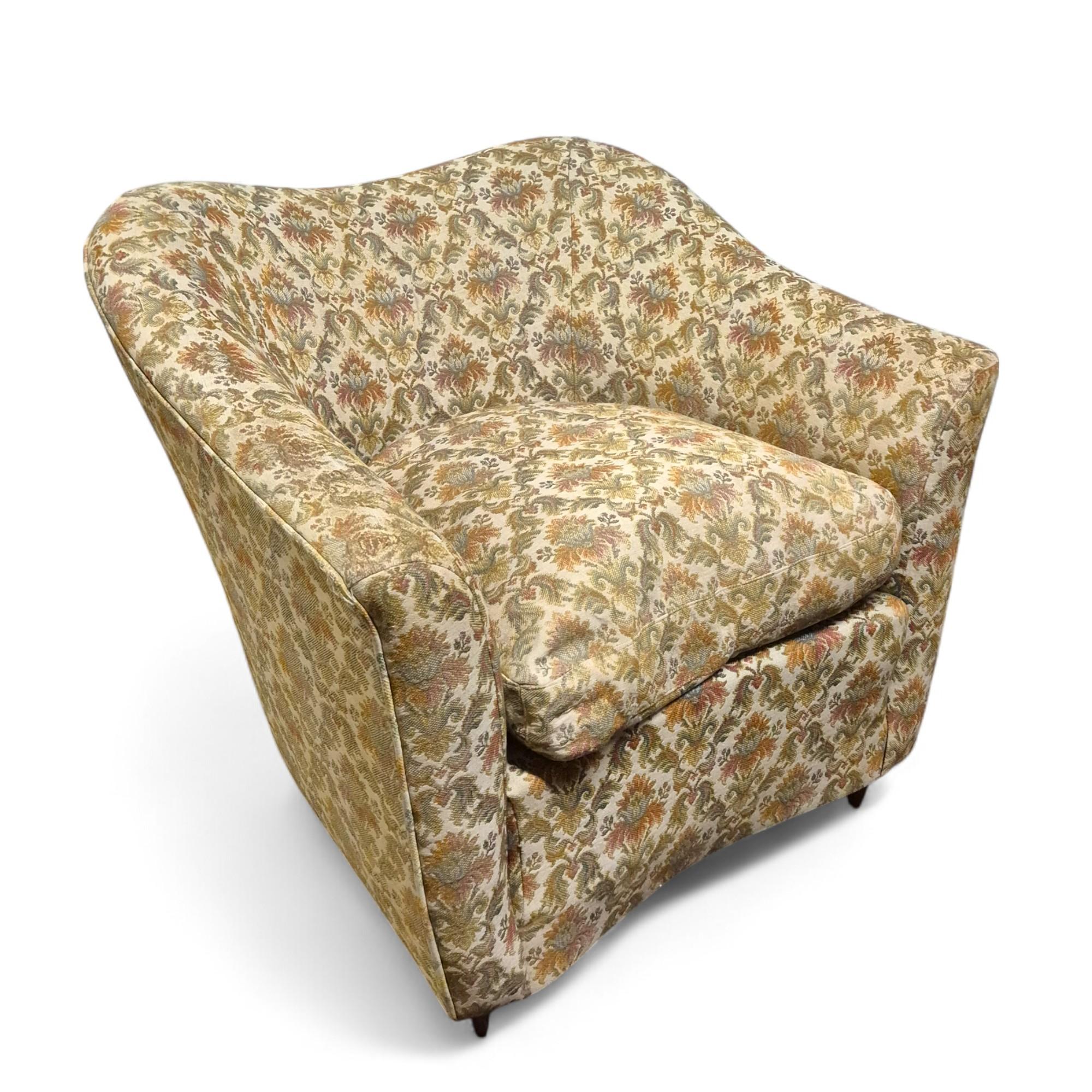 Gio Ponti Mid-Century Armchair – Italy, Circa 1950 In Good Condition For Sale In NICE, FR