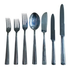 Gio Ponti, set di posate di metà secolo per 6 persone, A Krupp, 42 pezzi ciascuno, 3 set