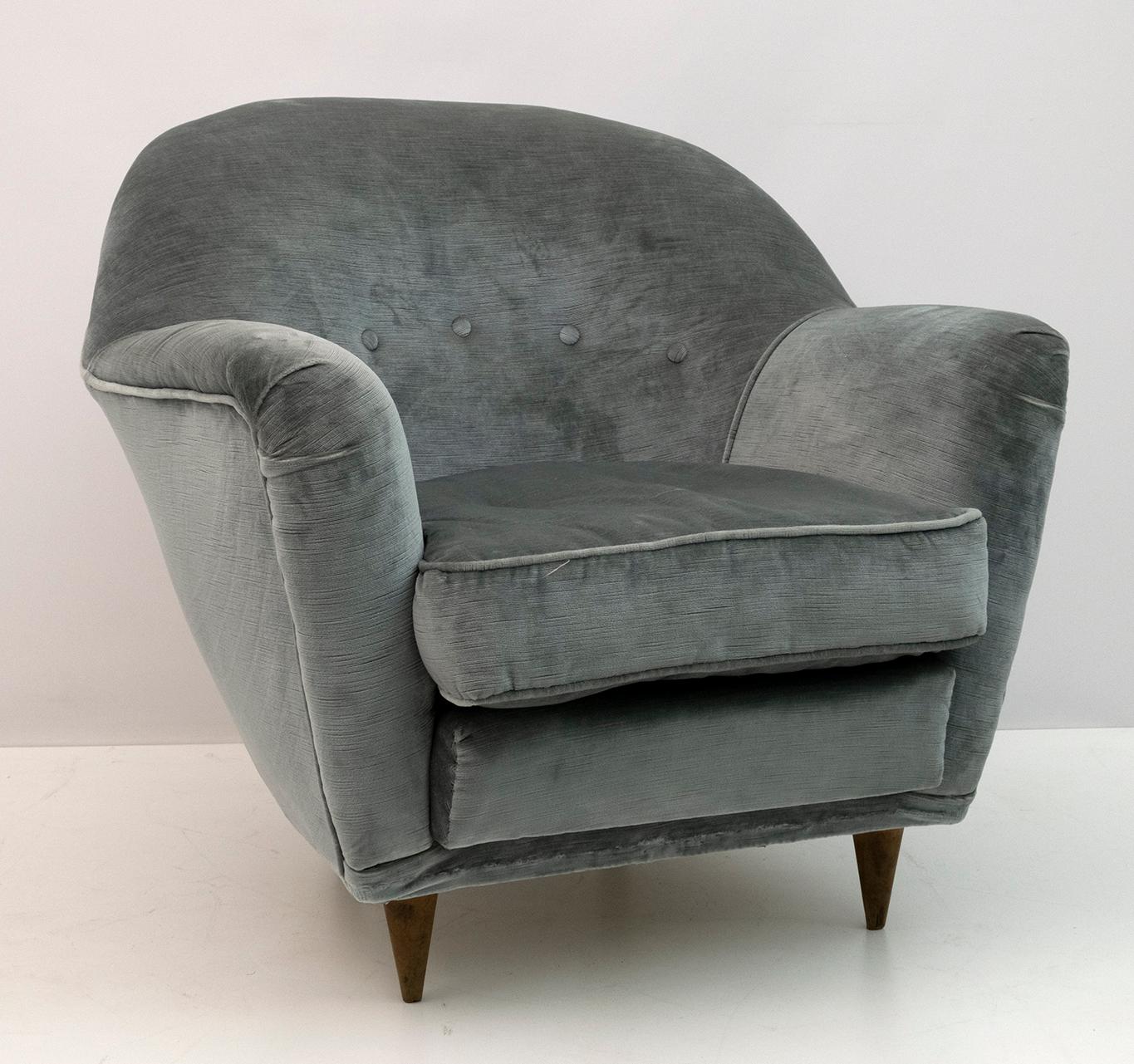 Gio Ponti Mid-Century Italian Curved Sofa and Two Armchairs Casa E Giardino, '50 14