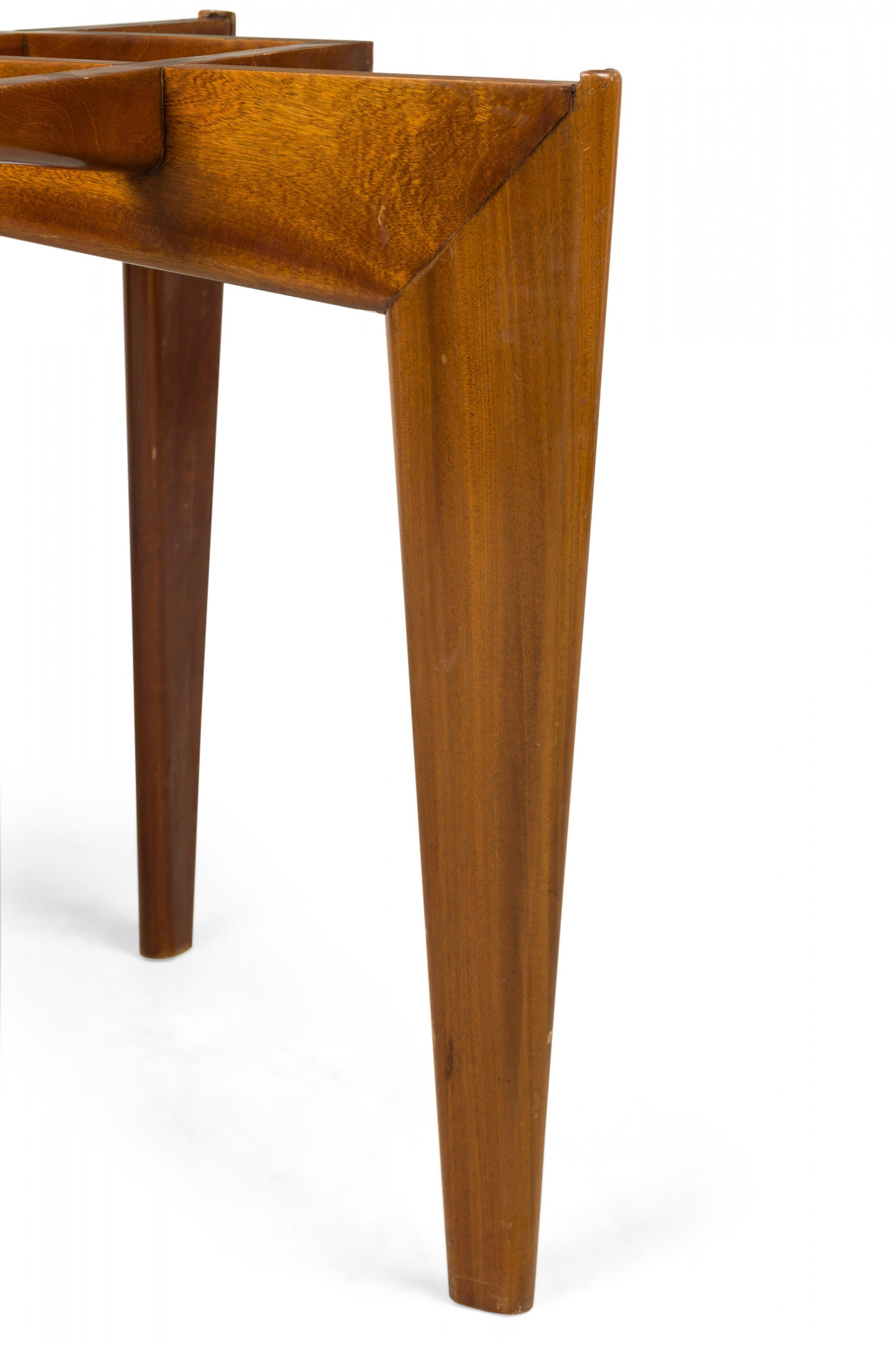 Table de salle à manger en acajou Gio Ponti Mid-Century Italian Modern en vente 2