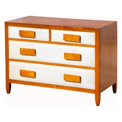 Gio Ponti Mid-Century Modern Cherry Wood Chest of Drawers, 1950s