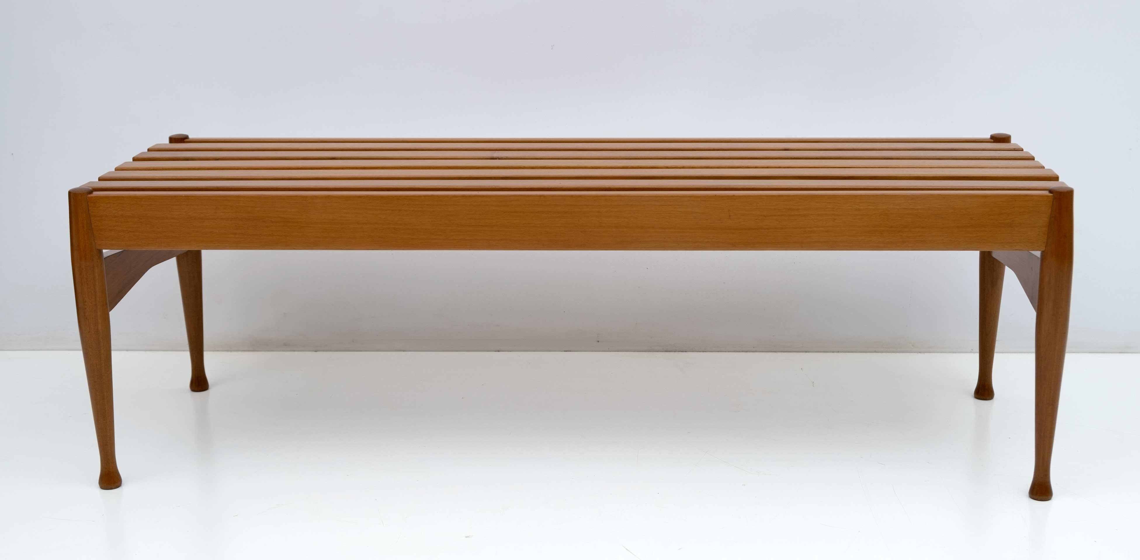 Mid-Century Modern Attributed Giò Ponti Mid-century Modern Italian Bench for Fratelli Reguitti, 50s For Sale